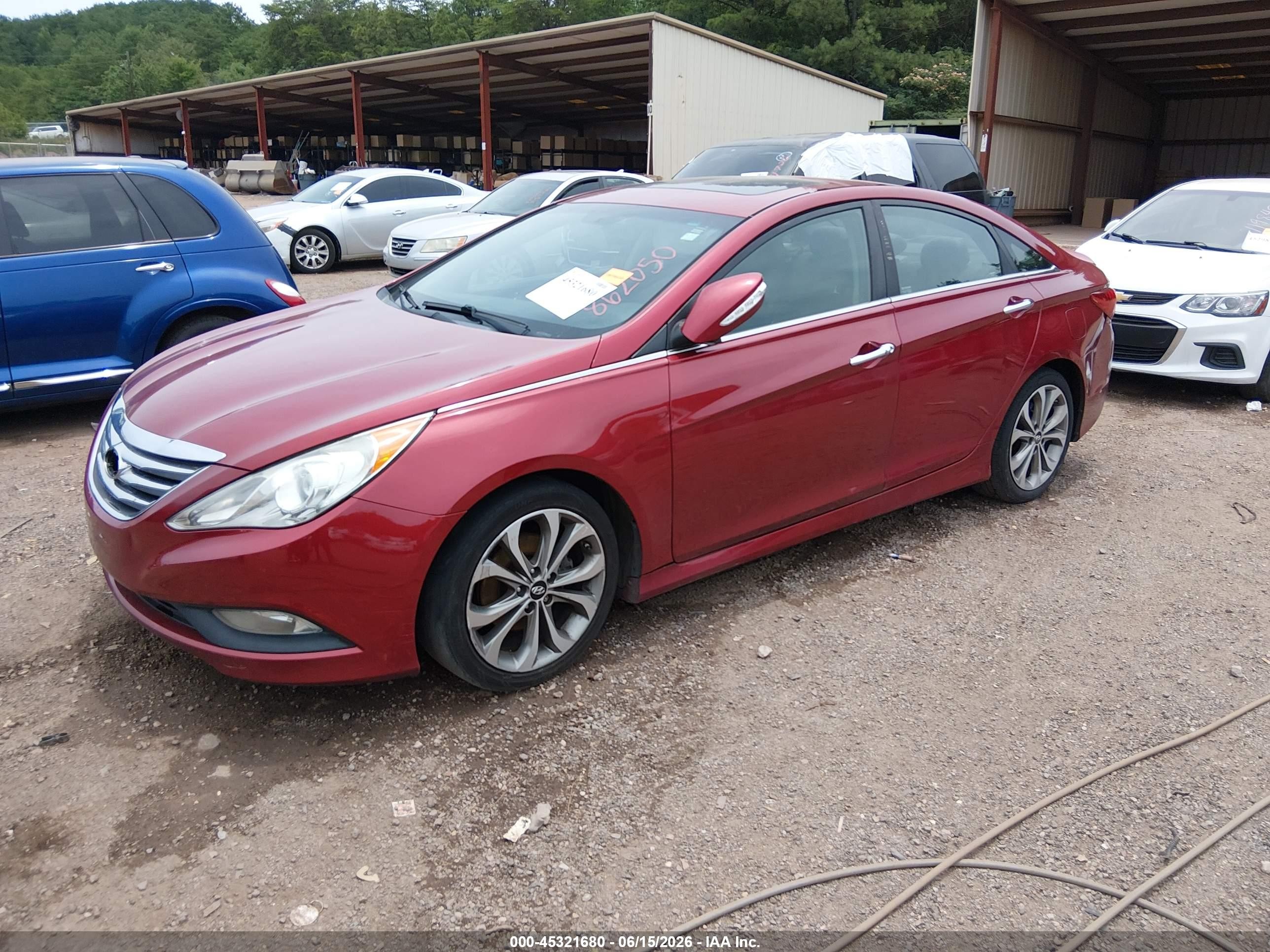 2014 Hyundai Sonata Se Burgundy vin: 5NPEC4AC6EH862050
