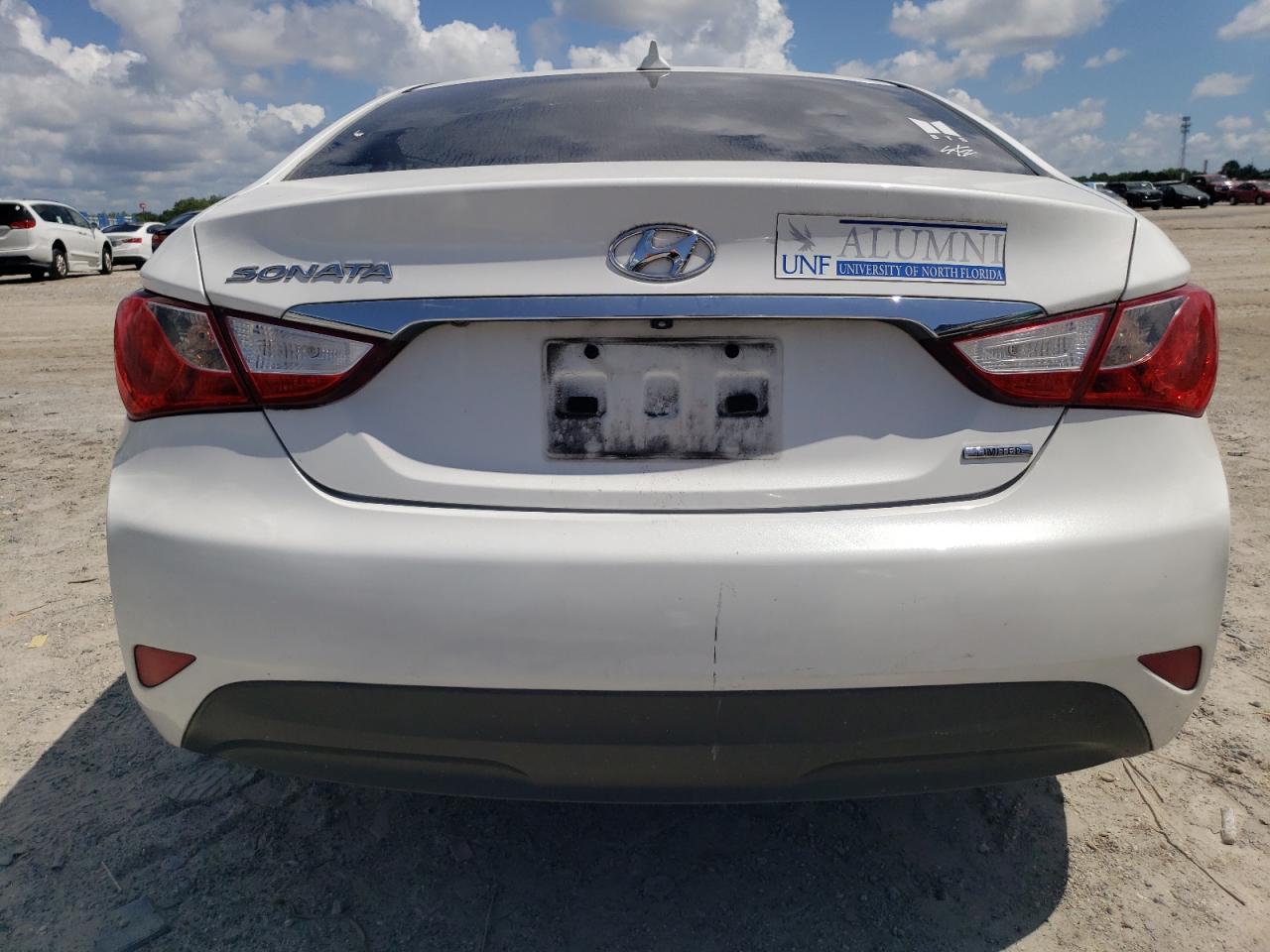 2014 Hyundai Sonata Se White vin: 5NPEC4AC6EH882363