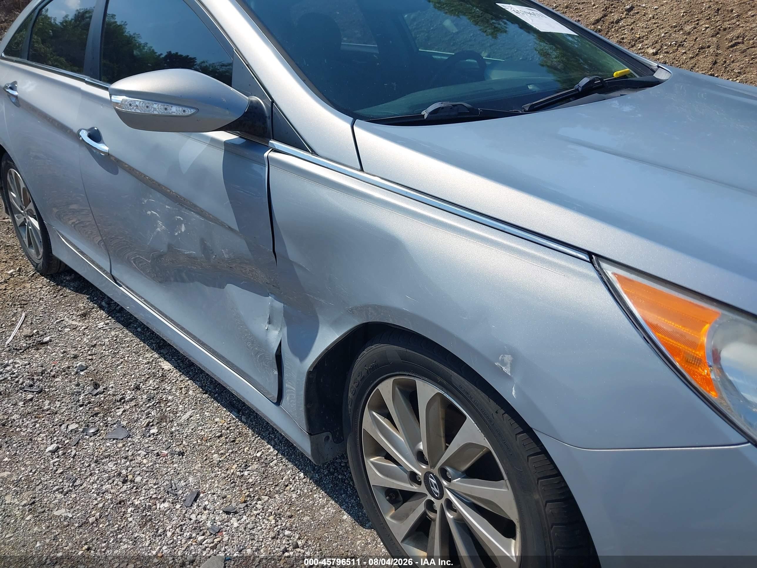 2014 Hyundai Sonata Limited Серебряный vin: 5NPEC4AC6EH885621