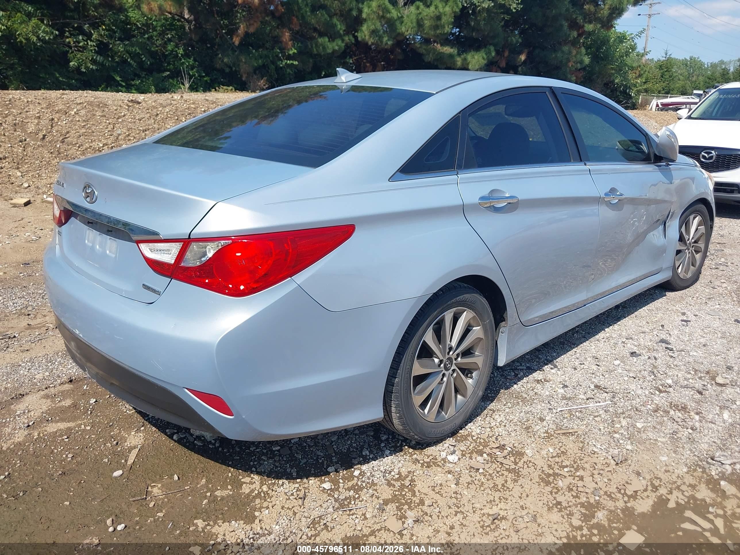 2014 Hyundai Sonata Limited Серебряный vin: 5NPEC4AC6EH885621