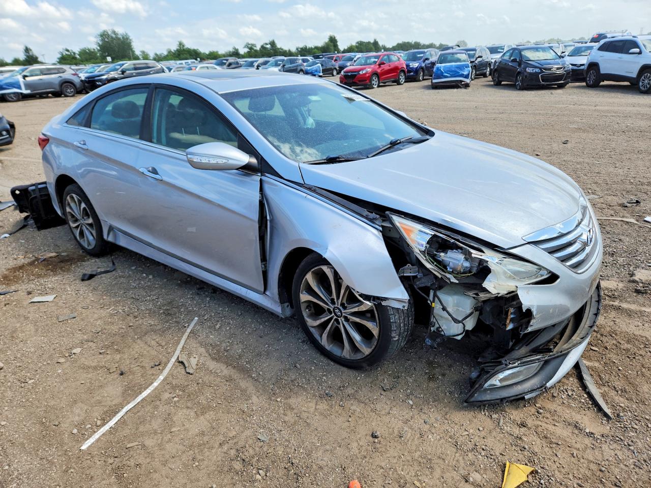 2014 Hyundai Sonata Se Silver vin: 5NPEC4AC6EH885750