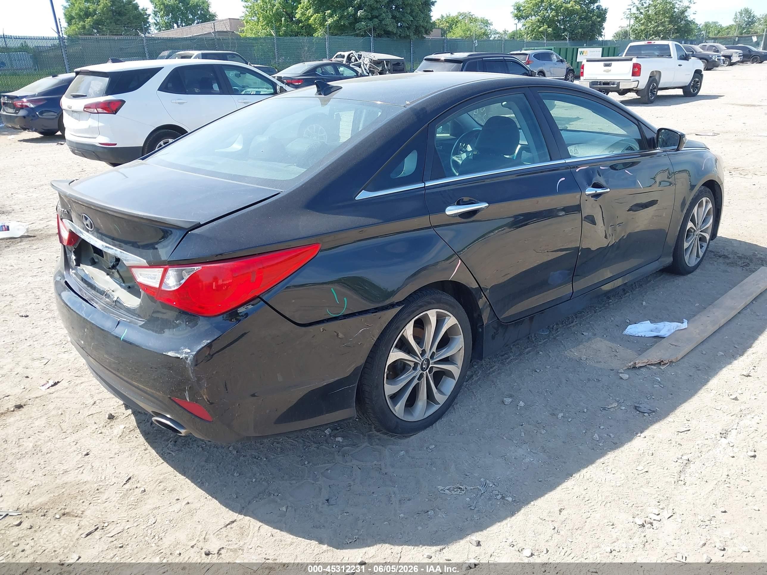 2014 Hyundai Sonata Se Black vin: 5NPEC4AC6EH901140