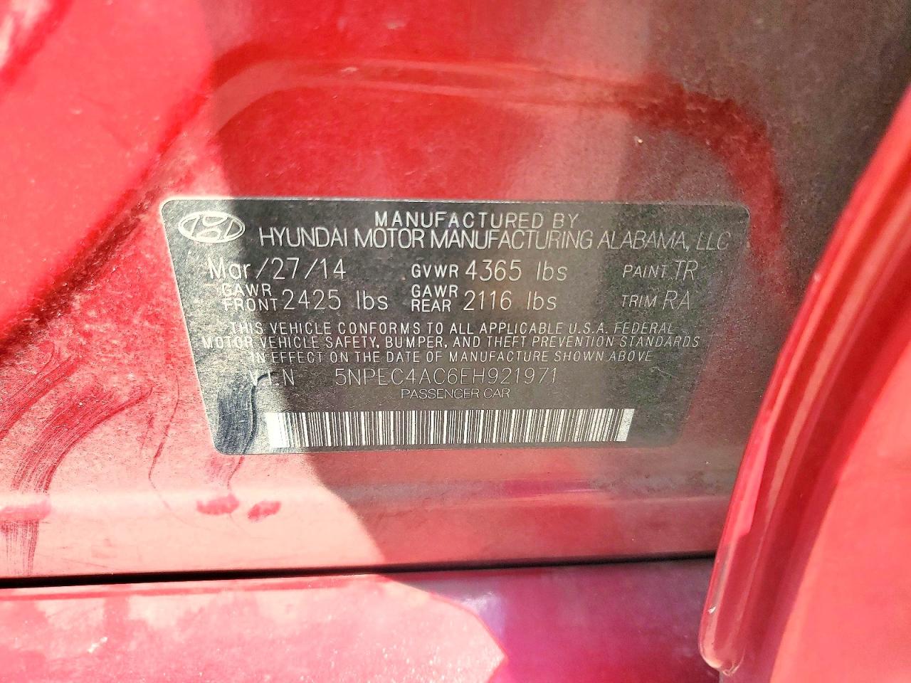 2014 Hyundai Sonata Limited Maroon vin: 5NPEC4AC6EH921971