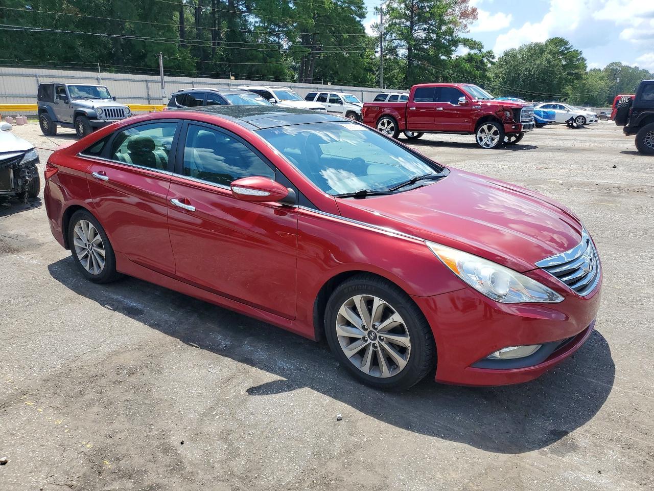 2014 Hyundai Sonata Limited Maroon vin: 5NPEC4AC6EH921971