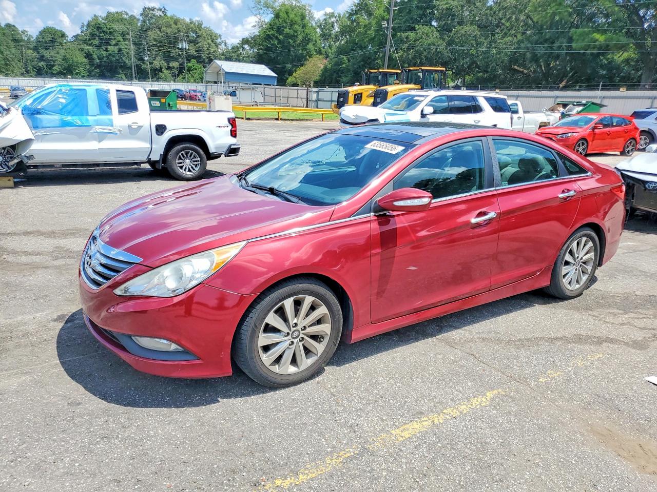 2014 Hyundai Sonata Limited Maroon vin: 5NPEC4AC6EH921971