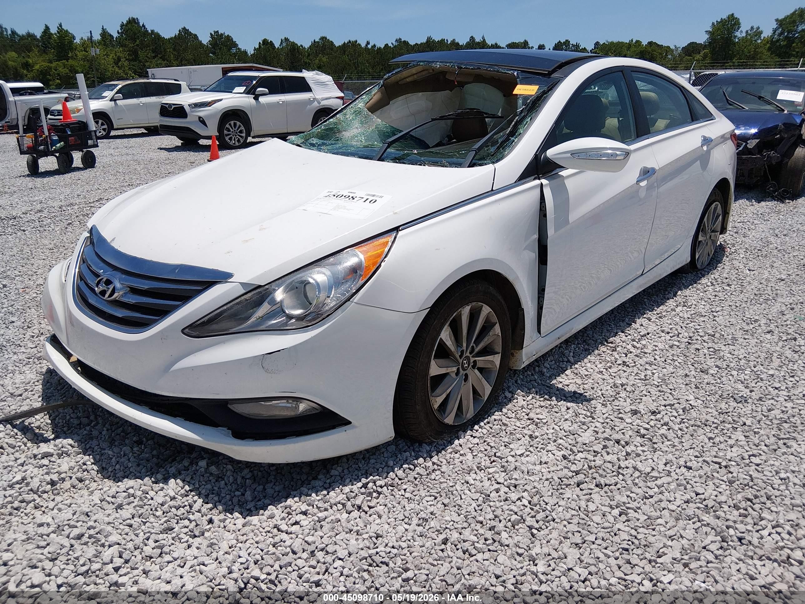 2014 Hyundai Sonata Limited White vin: 5NPEC4AC6EH929231