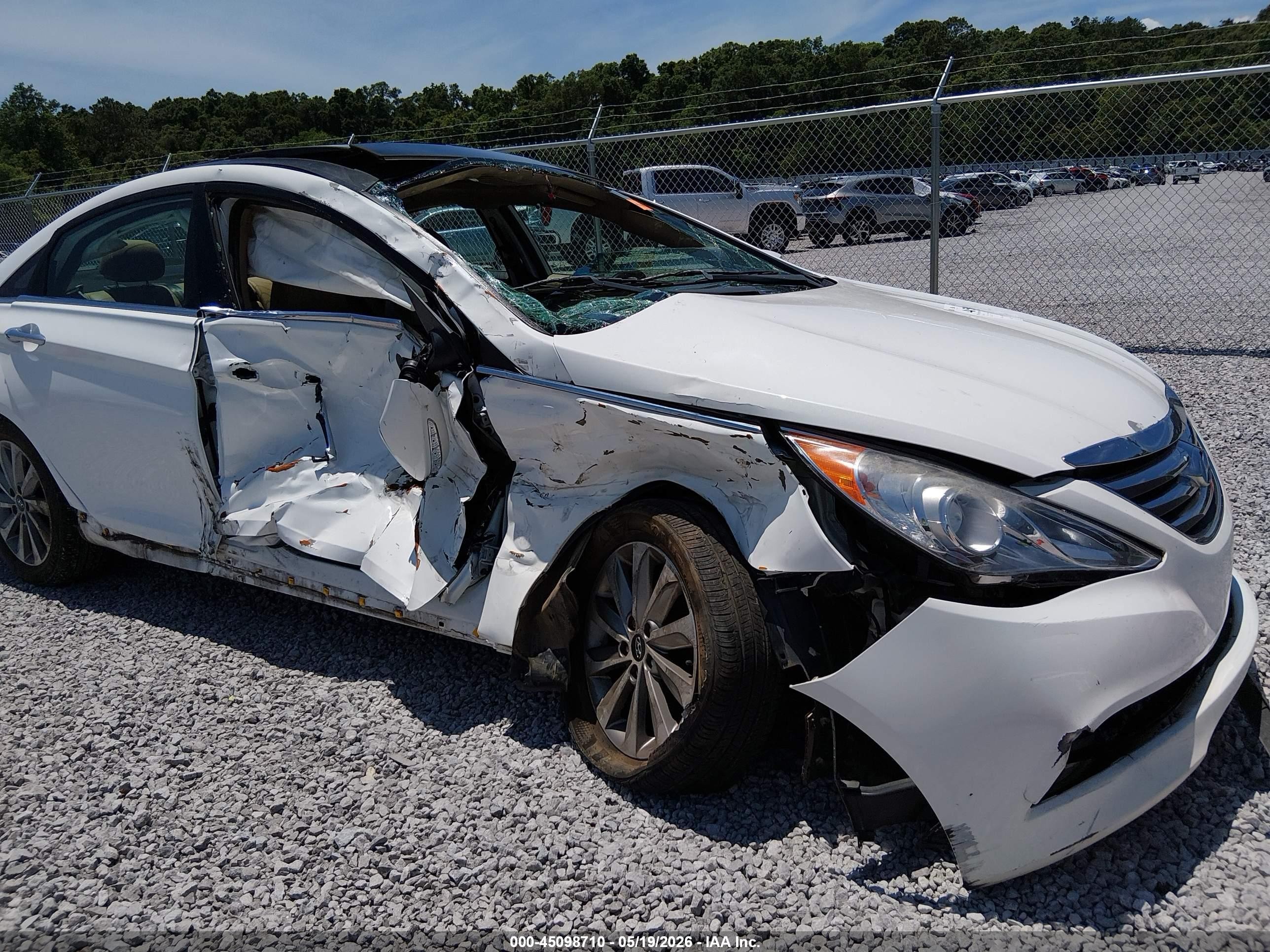 2014 Hyundai Sonata Limited White vin: 5NPEC4AC6EH929231