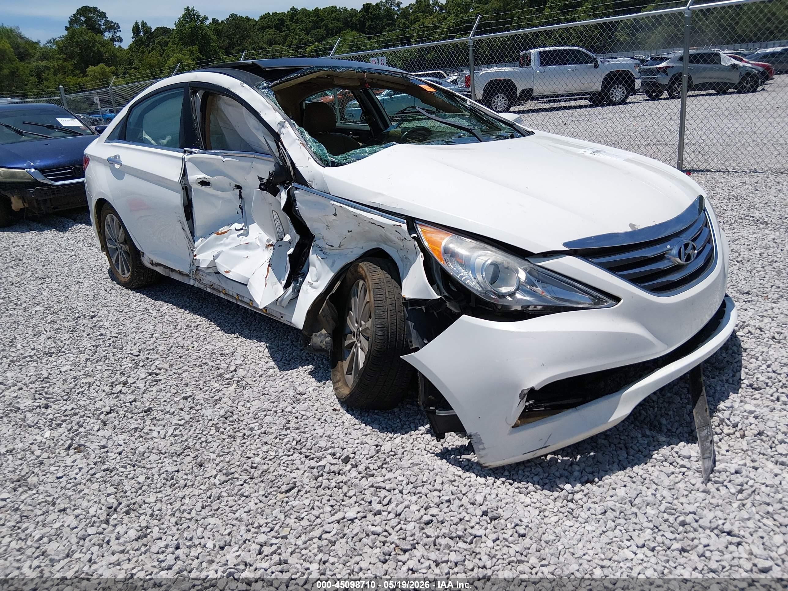 2014 Hyundai Sonata Limited White vin: 5NPEC4AC6EH929231