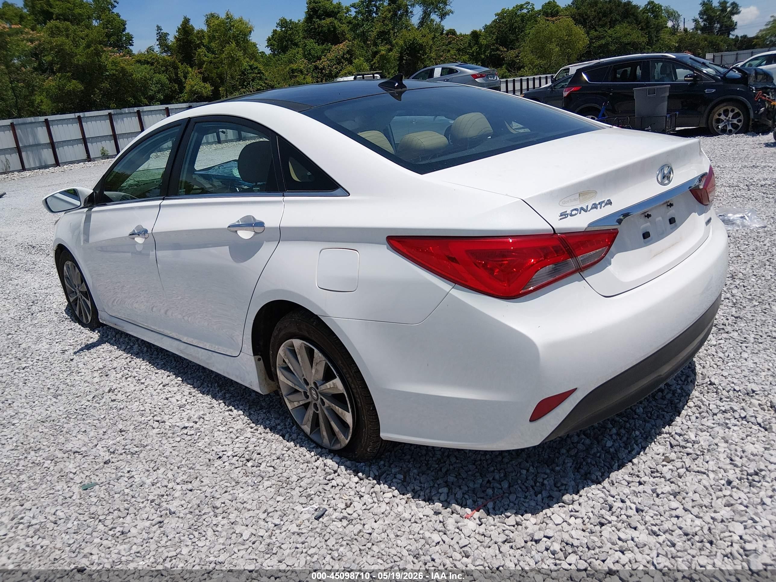 2014 Hyundai Sonata Limited White vin: 5NPEC4AC6EH929231