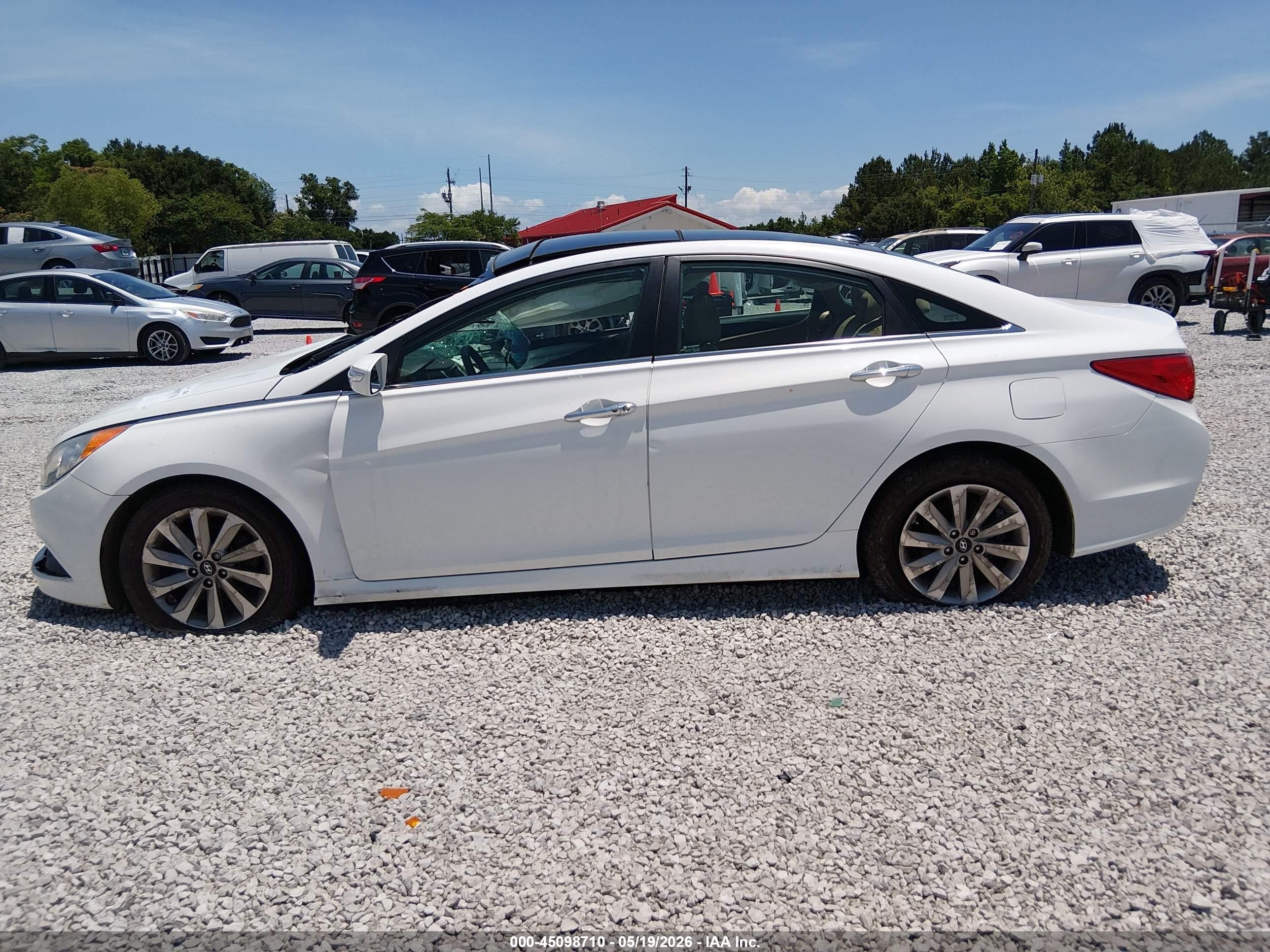 2014 Hyundai Sonata Limited White vin: 5NPEC4AC6EH929231