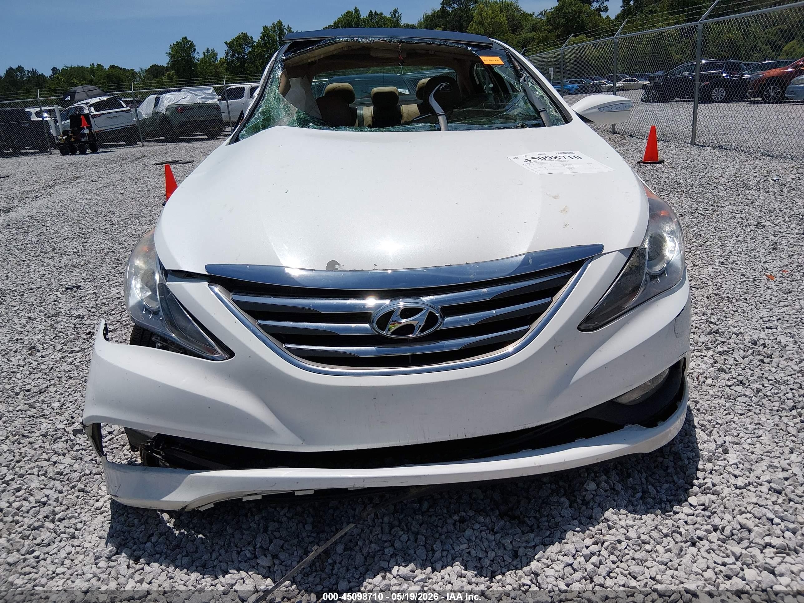 2014 Hyundai Sonata Limited White vin: 5NPEC4AC6EH929231