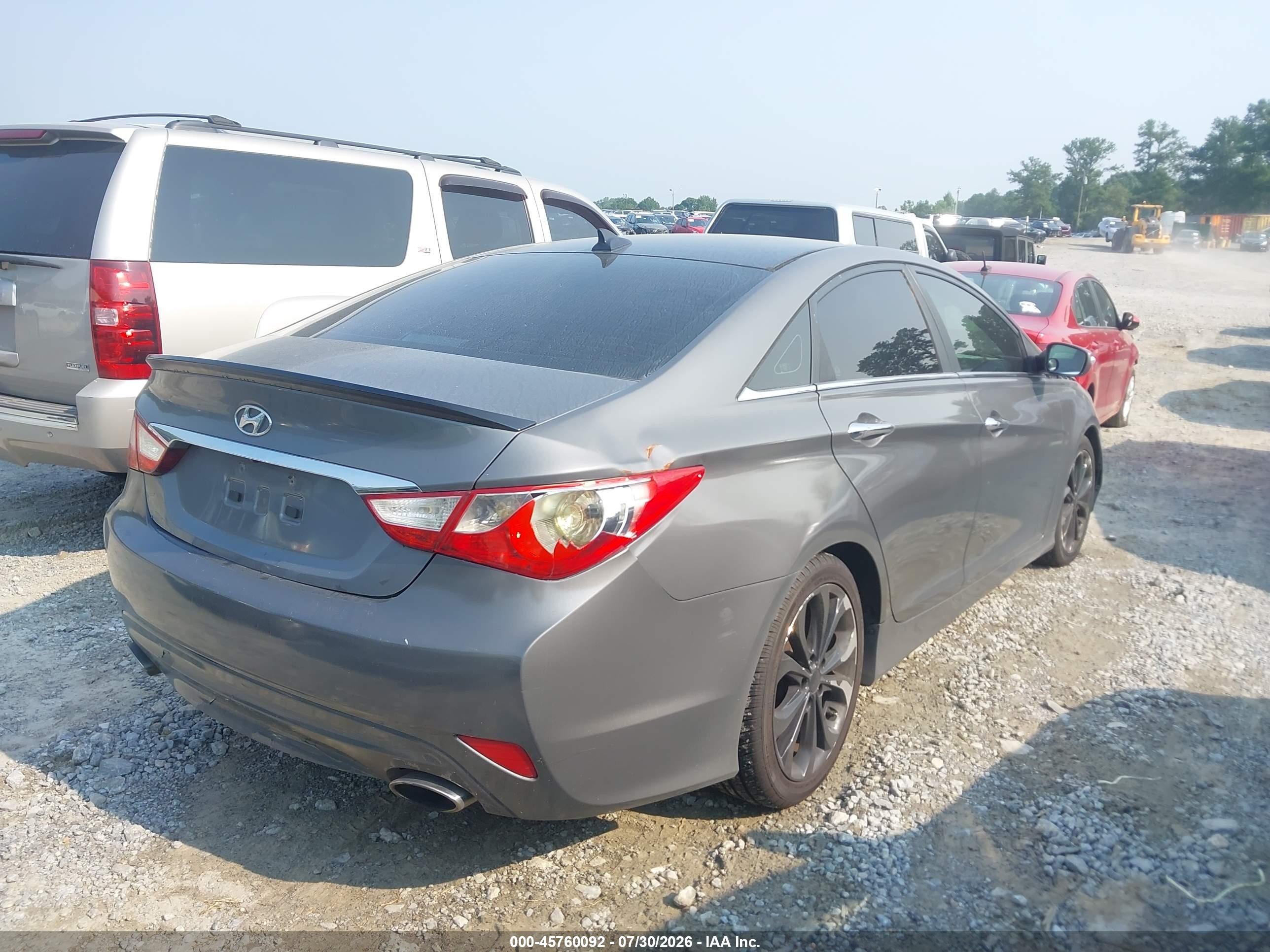 2014 Hyundai Sonata Se Gray vin: 5NPEC4AC6EH935109
