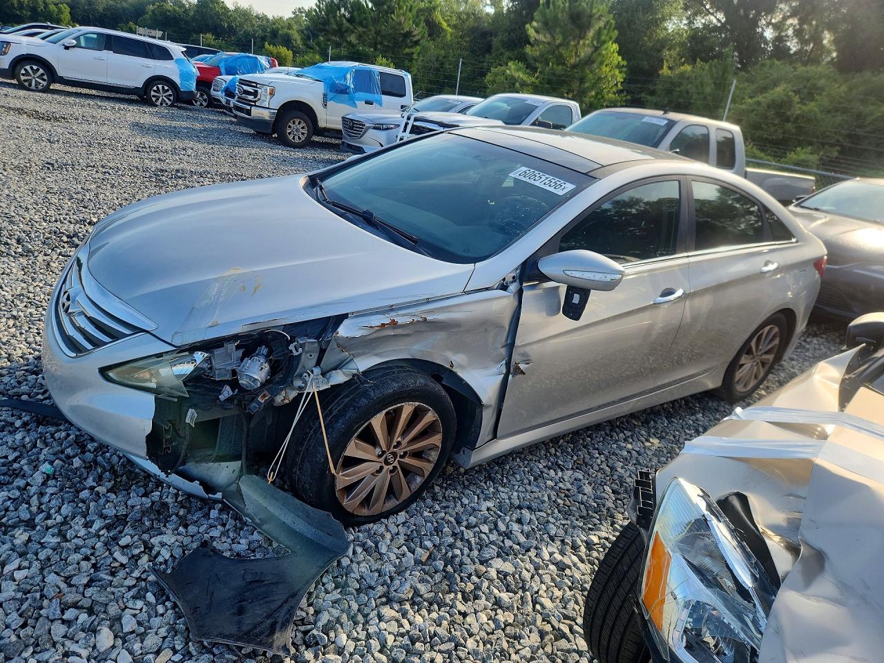 2014 Hyundai Sonata Se Silver vin: 5NPEC4AC6EH935482