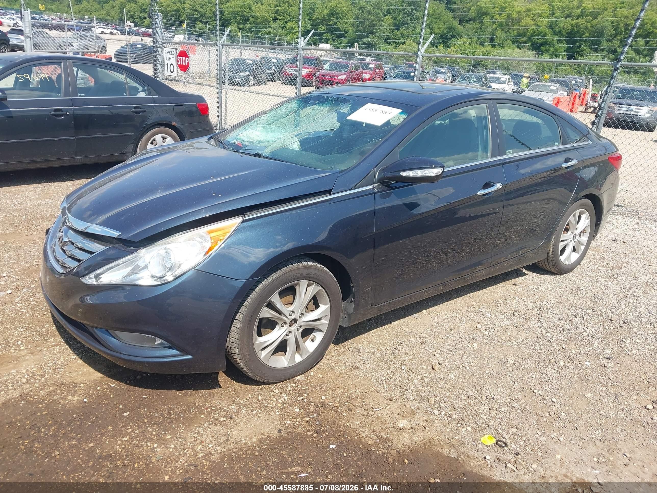 2011 Hyundai Sonata Limited Blue vin: 5NPEC4AC7BH190320