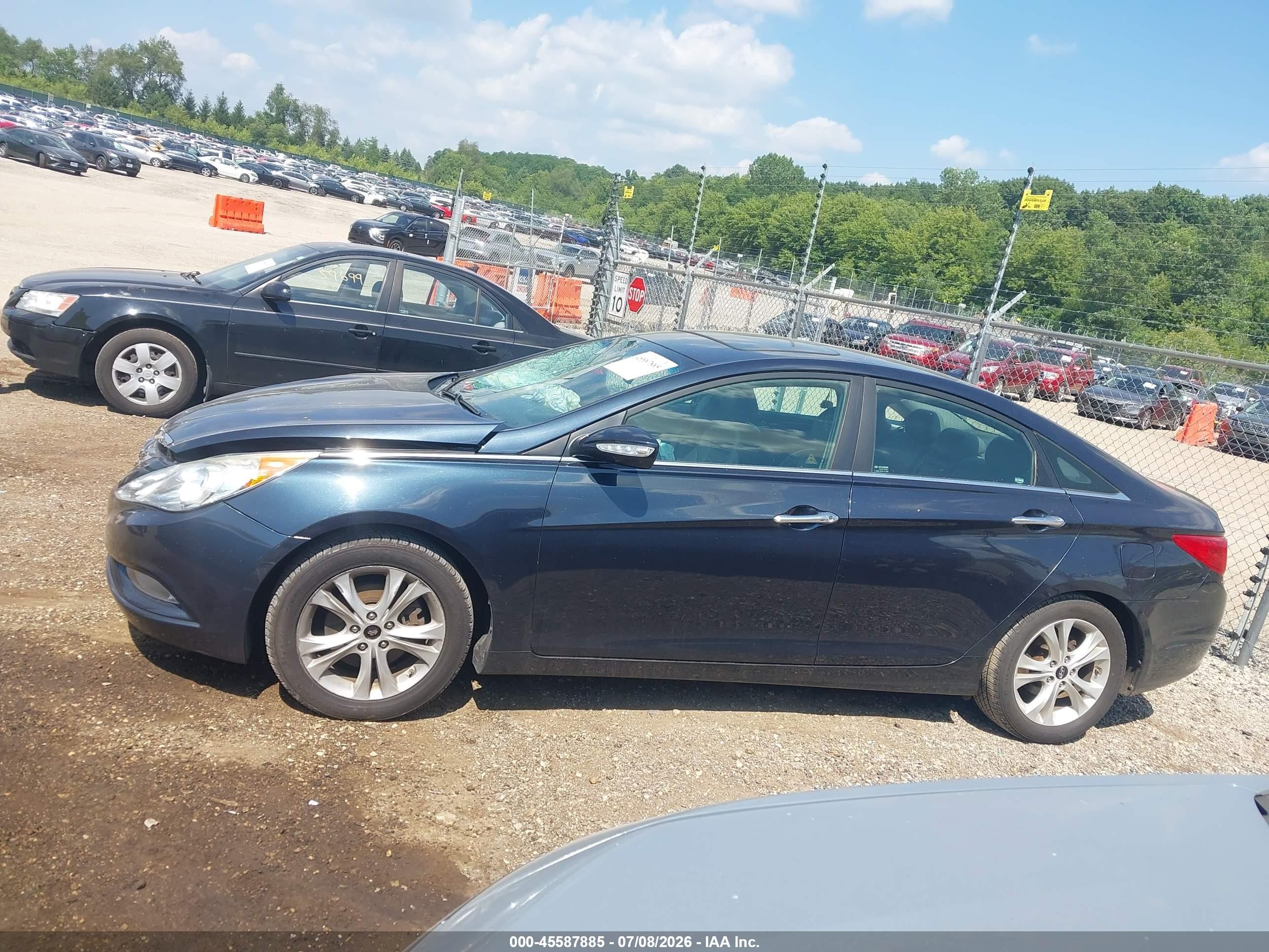 2011 Hyundai Sonata Limited Blue vin: 5NPEC4AC7BH190320