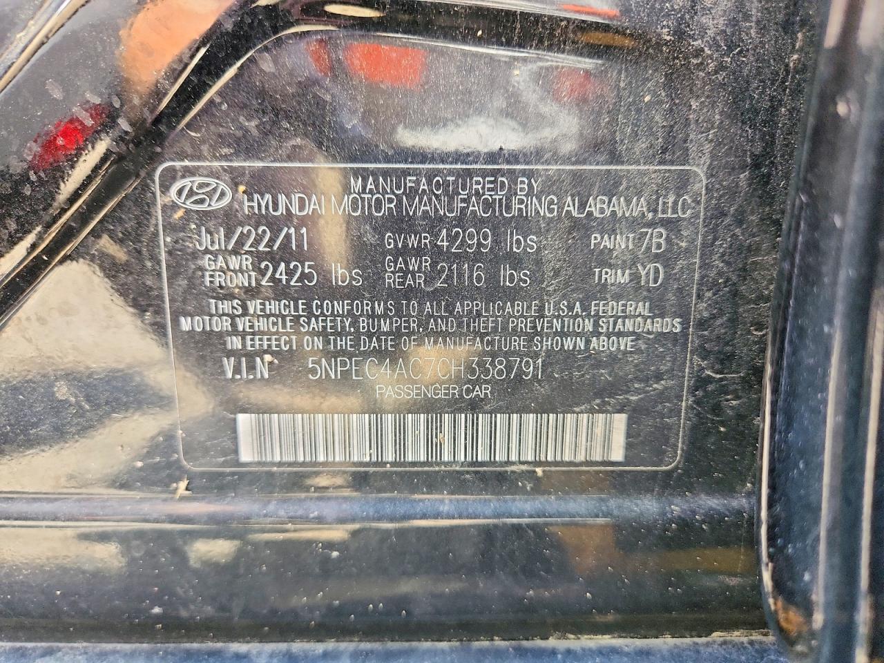 2012 Hyundai Sonata Limited Black vin: 5NPEC4AC7CH338791