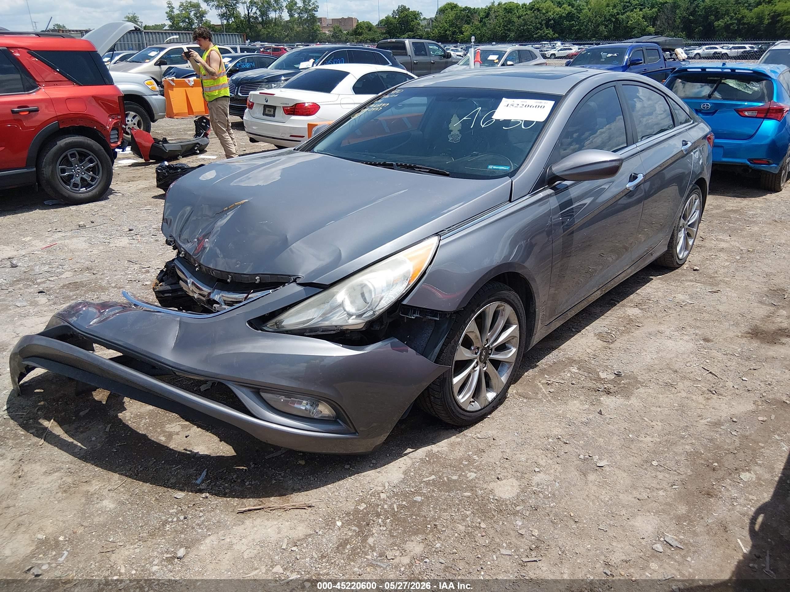 2012 Hyundai Sonata Se Серый vin: 5NPEC4AC7CH350438