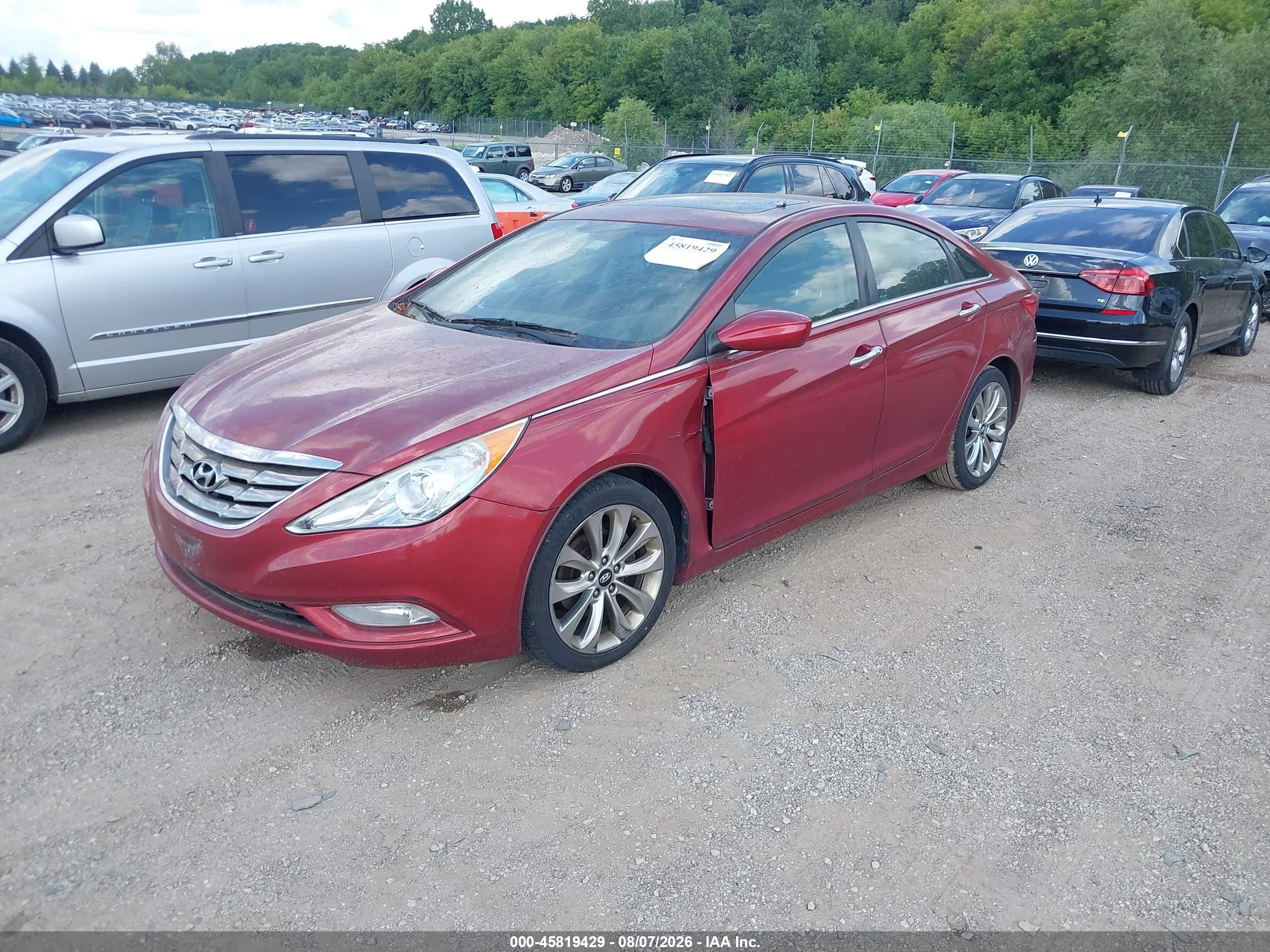 2012 Hyundai Sonata Se Red vin: 5NPEC4AC7CH430421