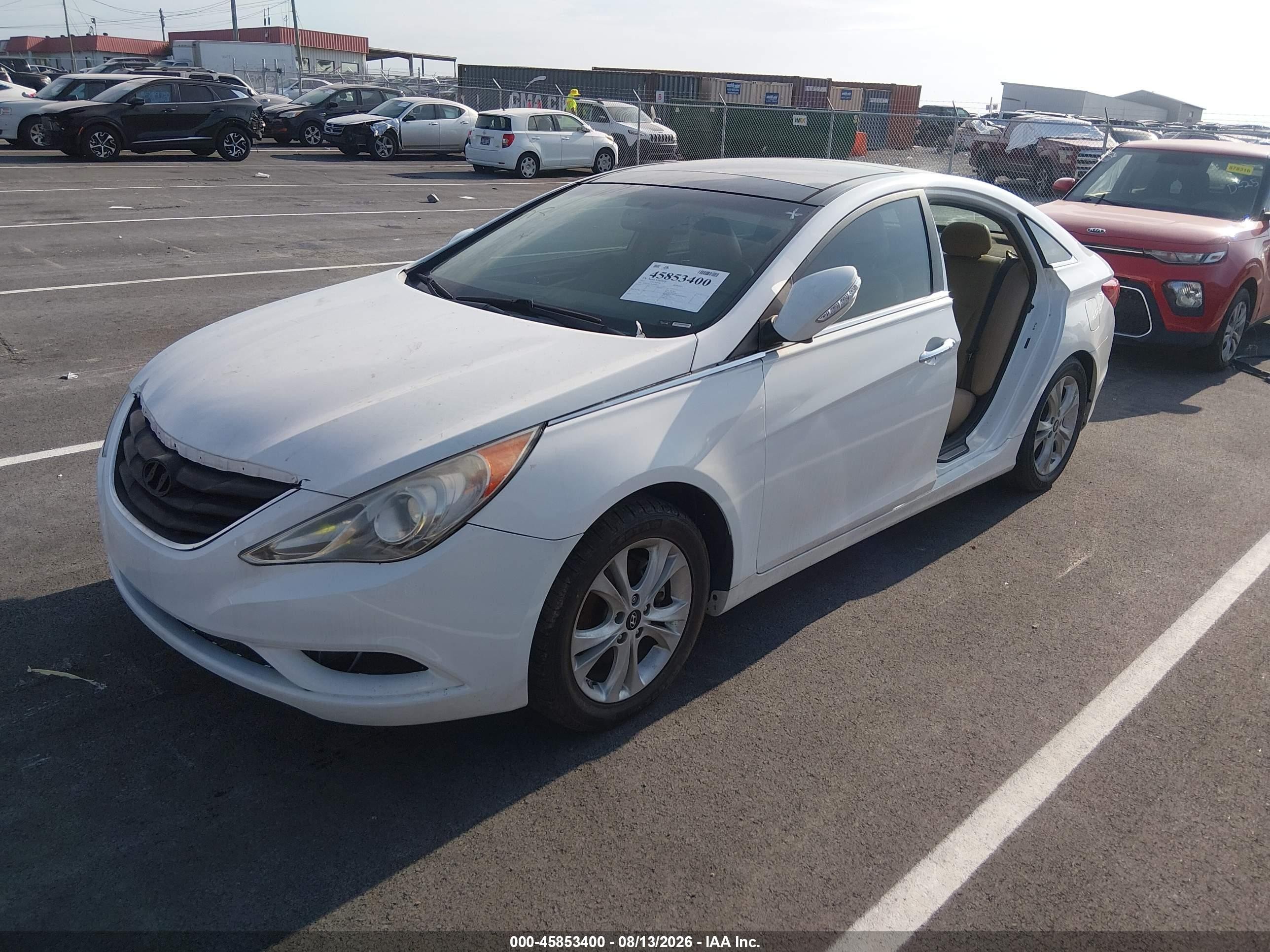 2013 Hyundai Sonata Limited White vin: 5NPEC4AC7DH568977