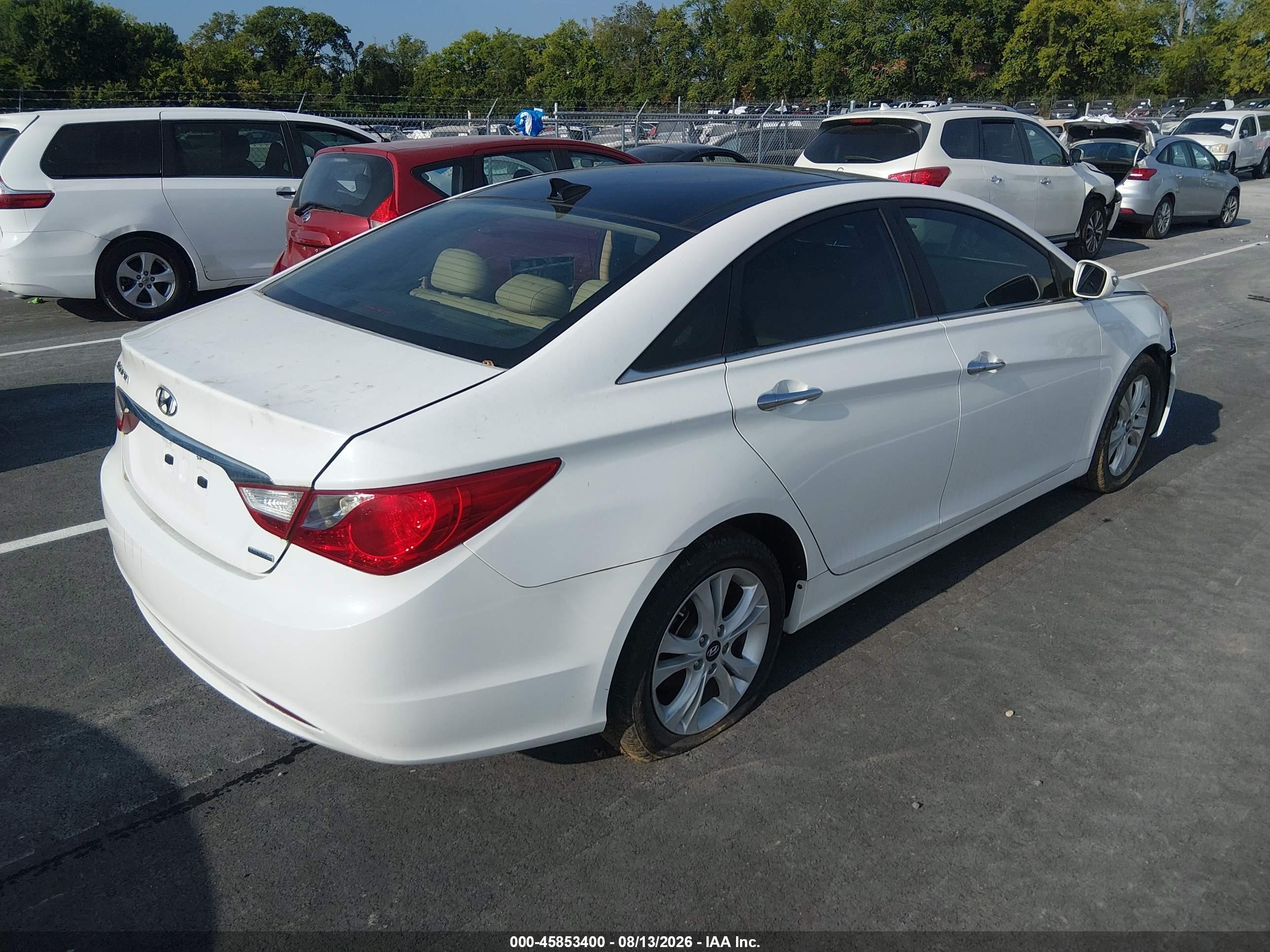 2013 Hyundai Sonata Limited White vin: 5NPEC4AC7DH568977