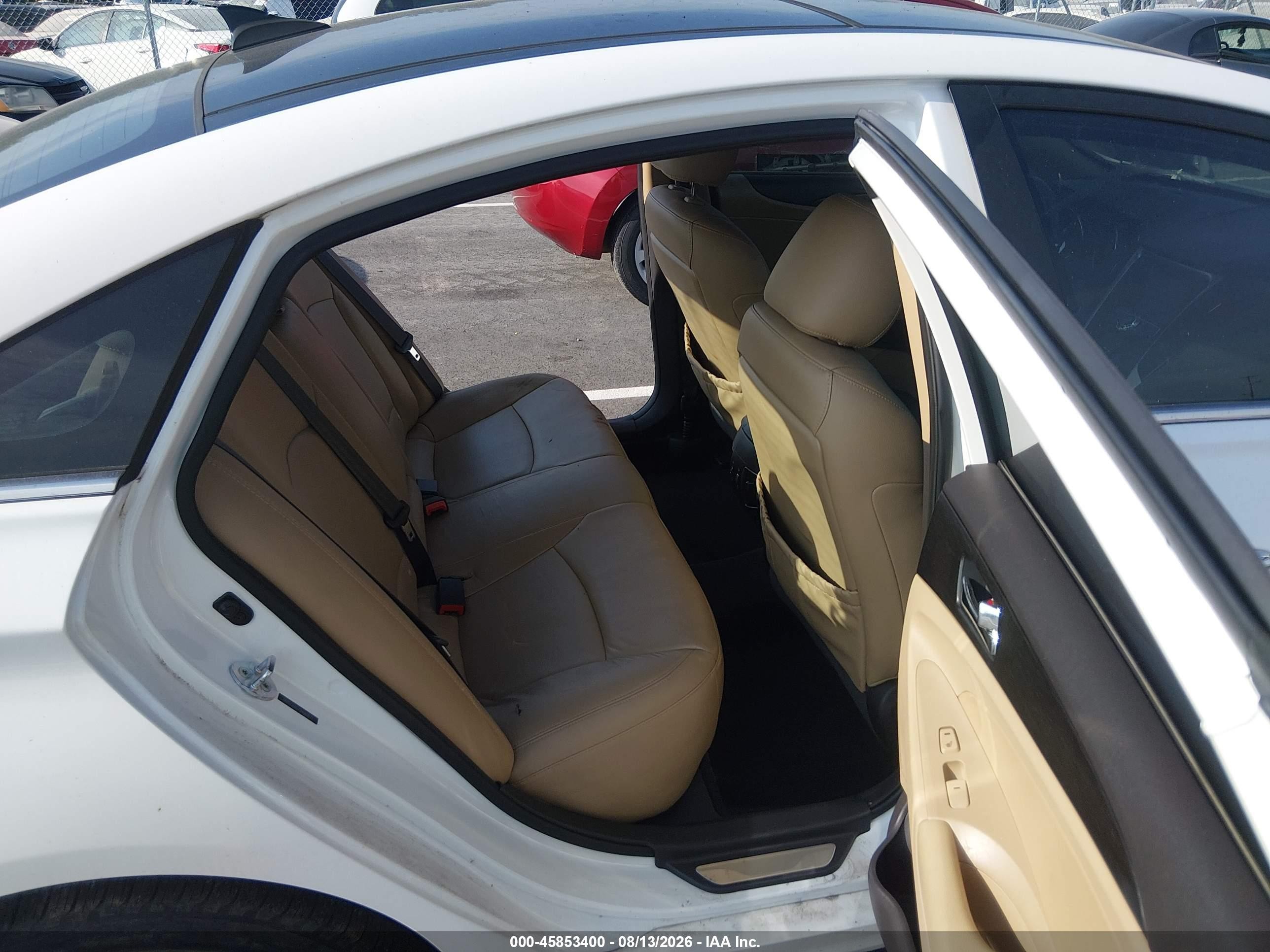 2013 Hyundai Sonata Limited White vin: 5NPEC4AC7DH568977