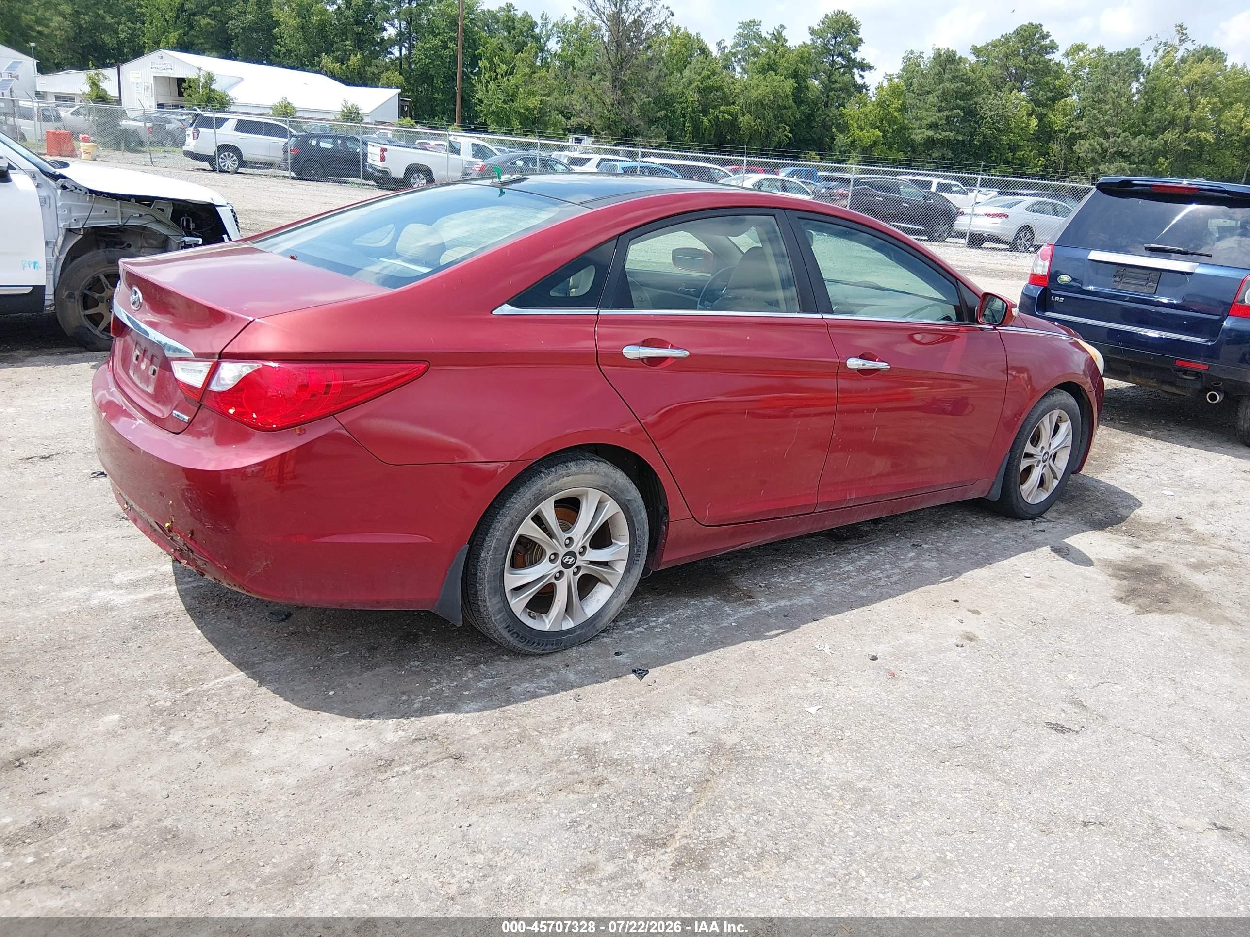 2013 Hyundai Sonata Limited Красный vin: 5NPEC4AC7DH642950