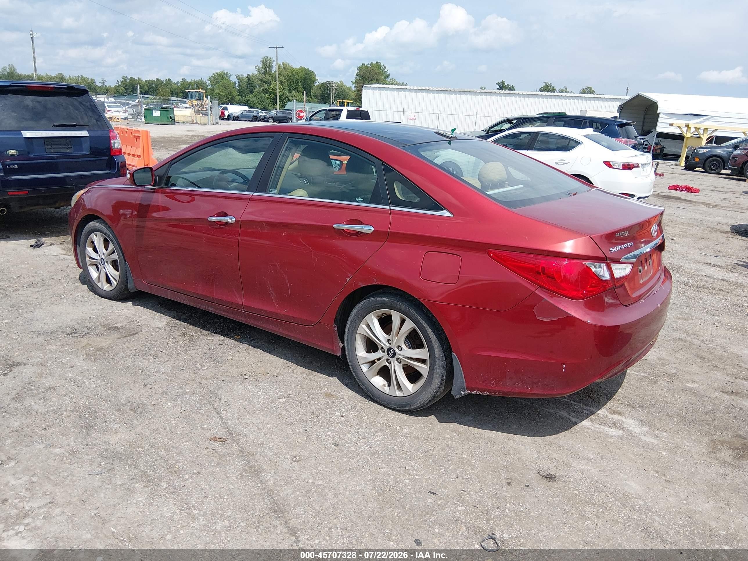 2013 Hyundai Sonata Limited Красный vin: 5NPEC4AC7DH642950