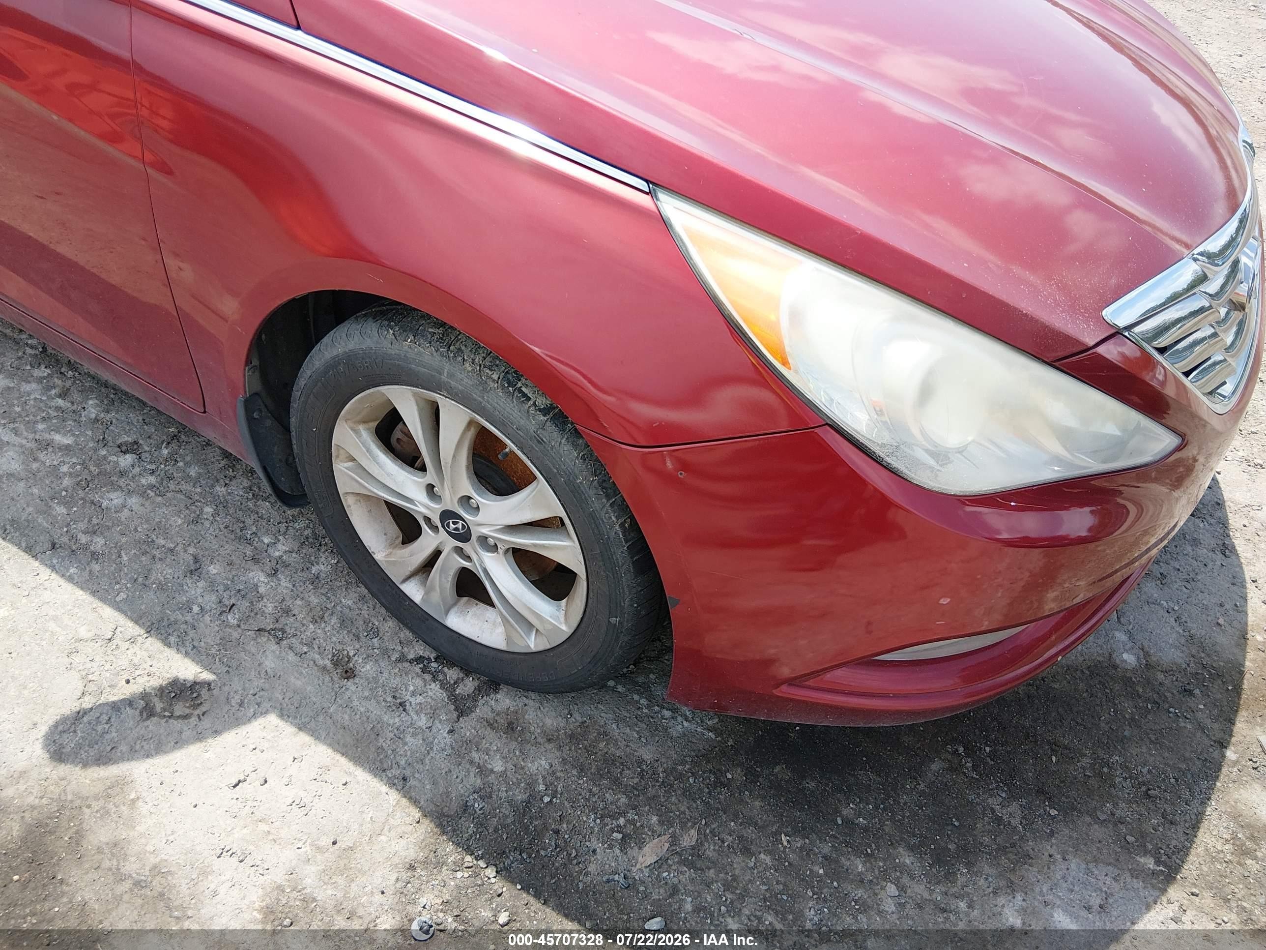 2013 Hyundai Sonata Limited Красный vin: 5NPEC4AC7DH642950