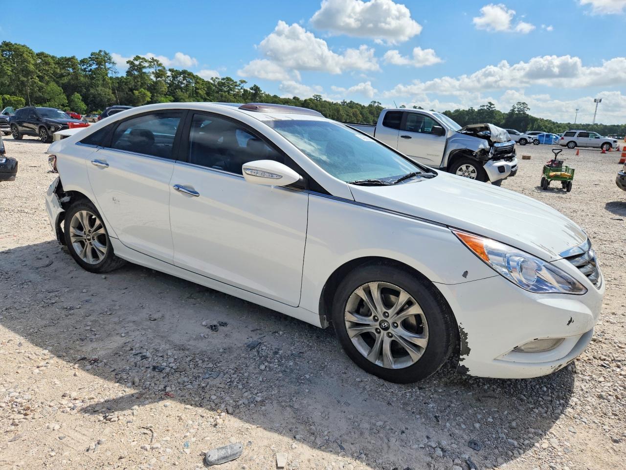 2013 Hyundai Sonata Limited White vin: 5NPEC4AC7DH679691