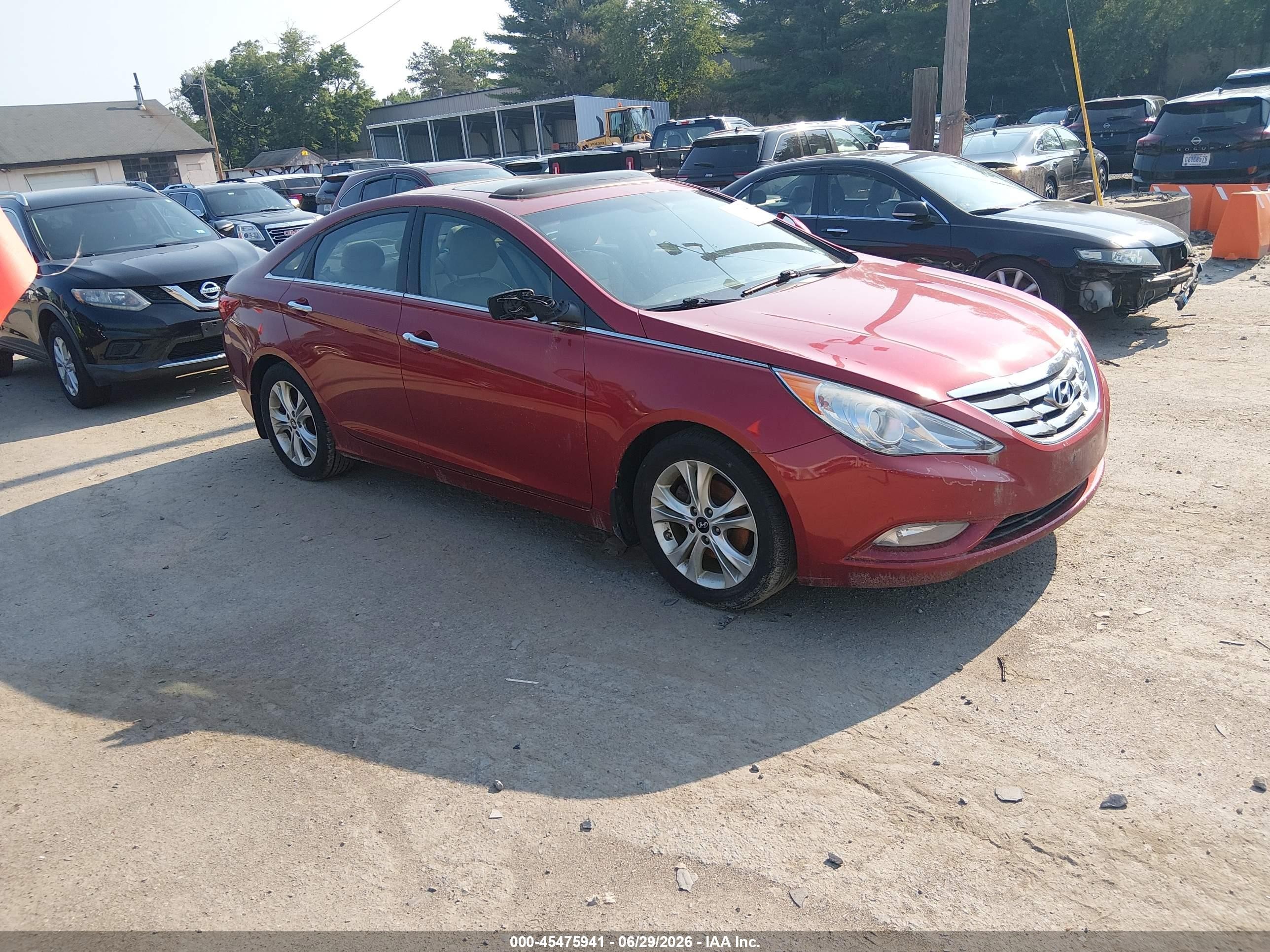 2013 Hyundai Sonata Limited Red vin: 5NPEC4AC7DH686446