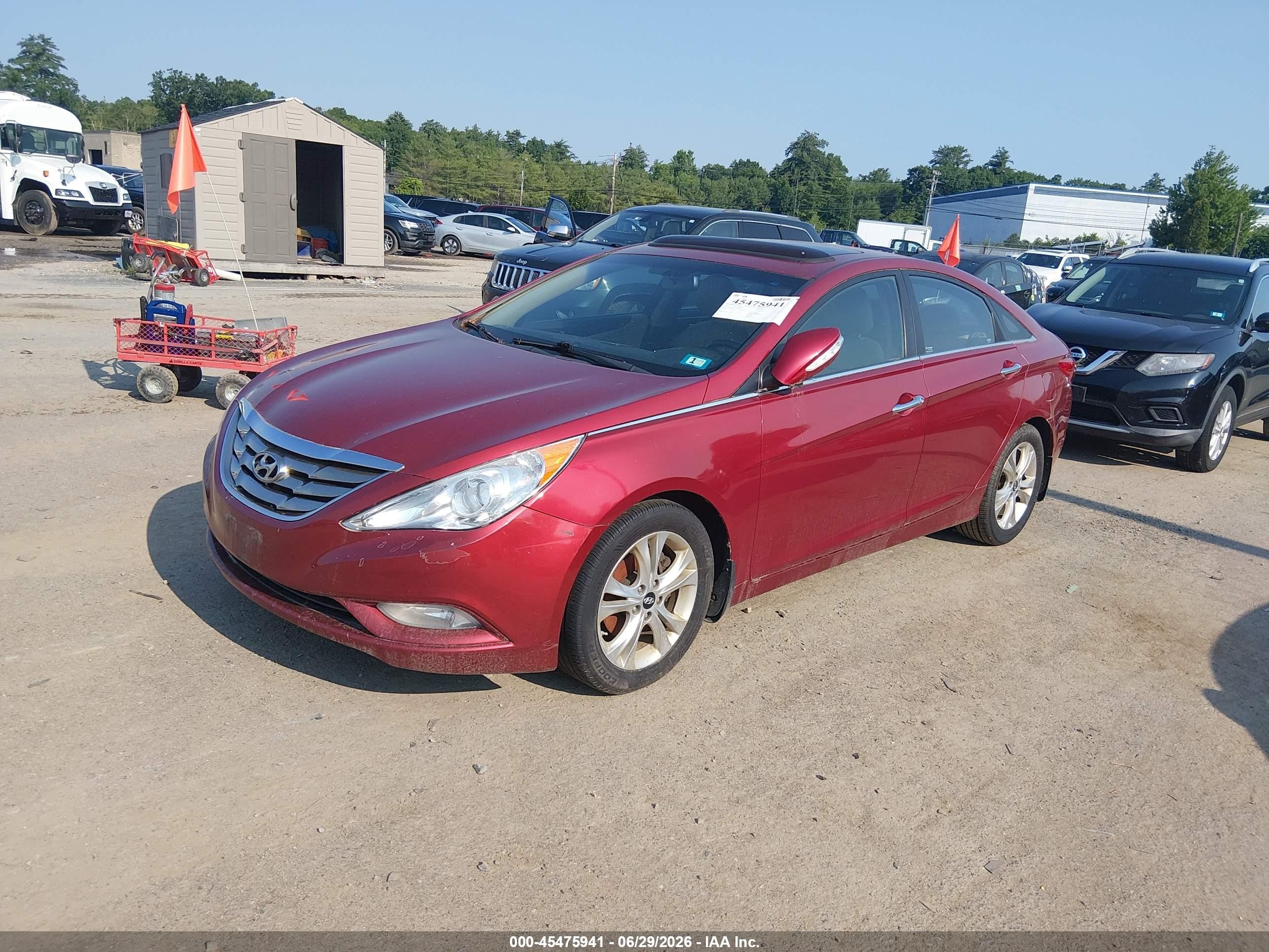 2013 Hyundai Sonata Limited Red vin: 5NPEC4AC7DH686446