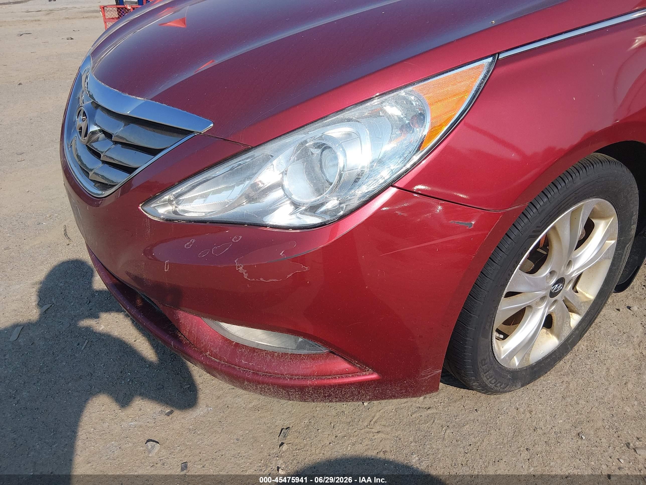 2013 Hyundai Sonata Limited Red vin: 5NPEC4AC7DH686446