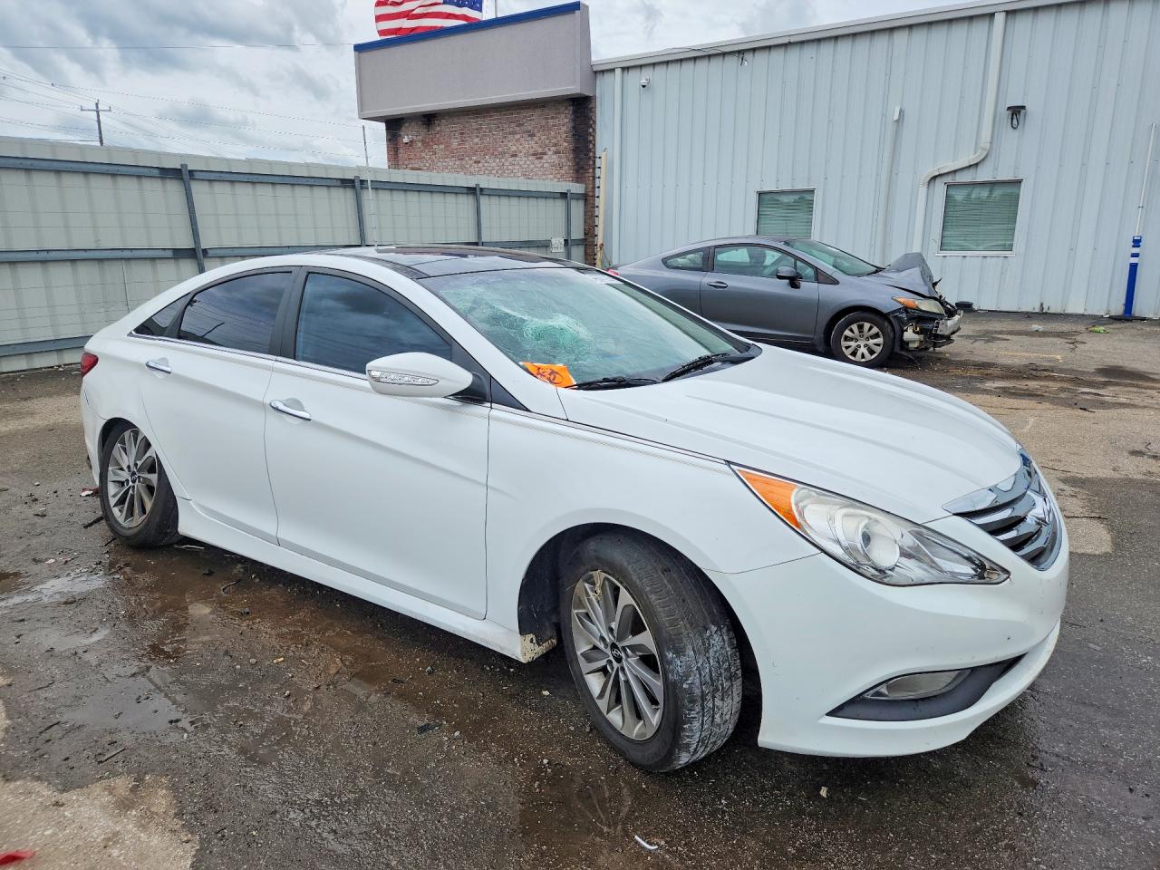 2014 Hyundai Sonata Limited White vin: 5NPEC4AC7EH814587