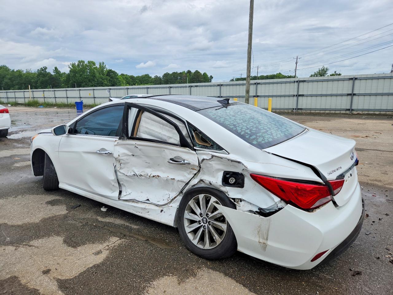 2014 Hyundai Sonata Limited White vin: 5NPEC4AC7EH814587