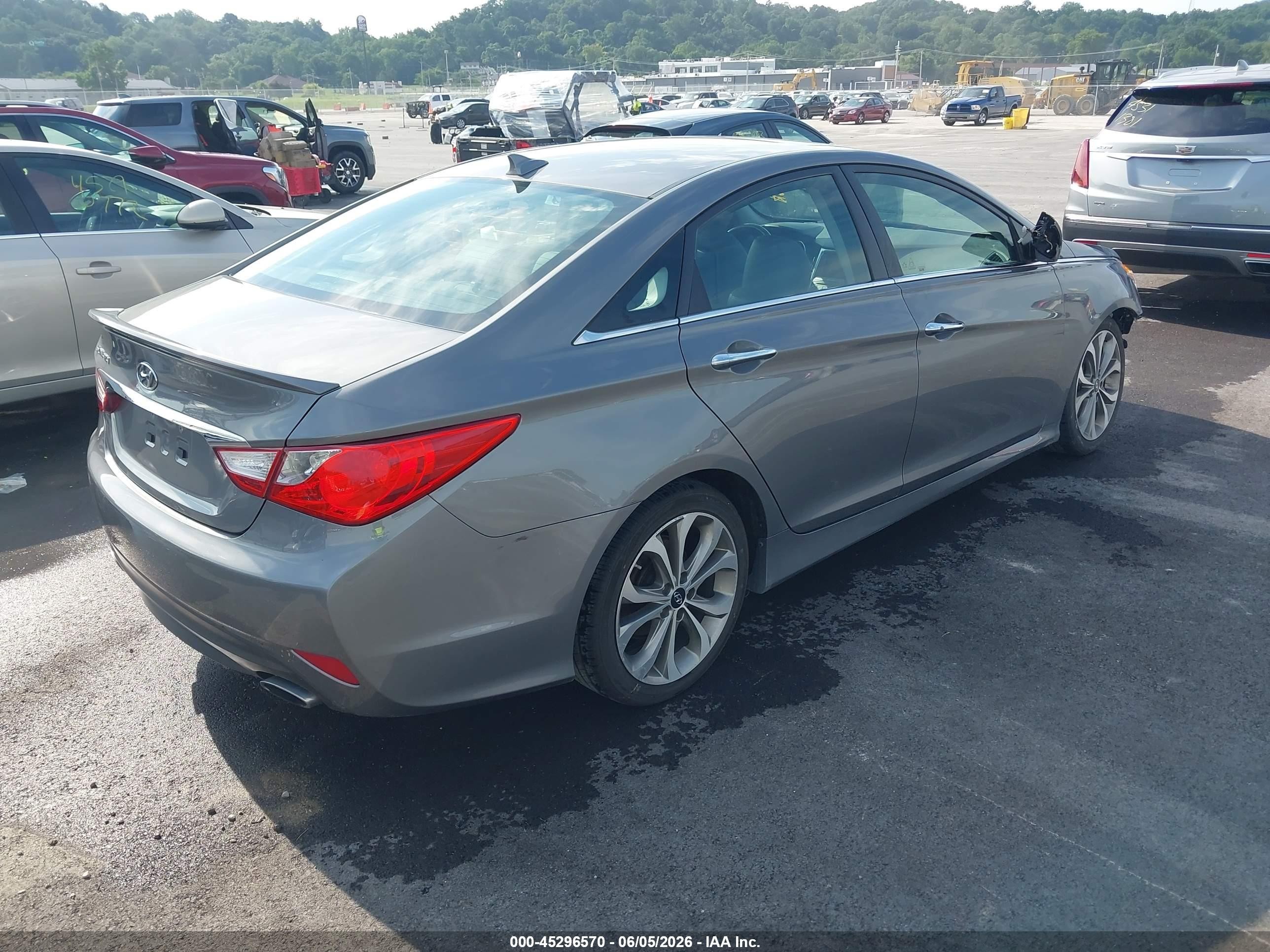 2014 Hyundai Sonata Se Gray vin: 5NPEC4AC7EH824701