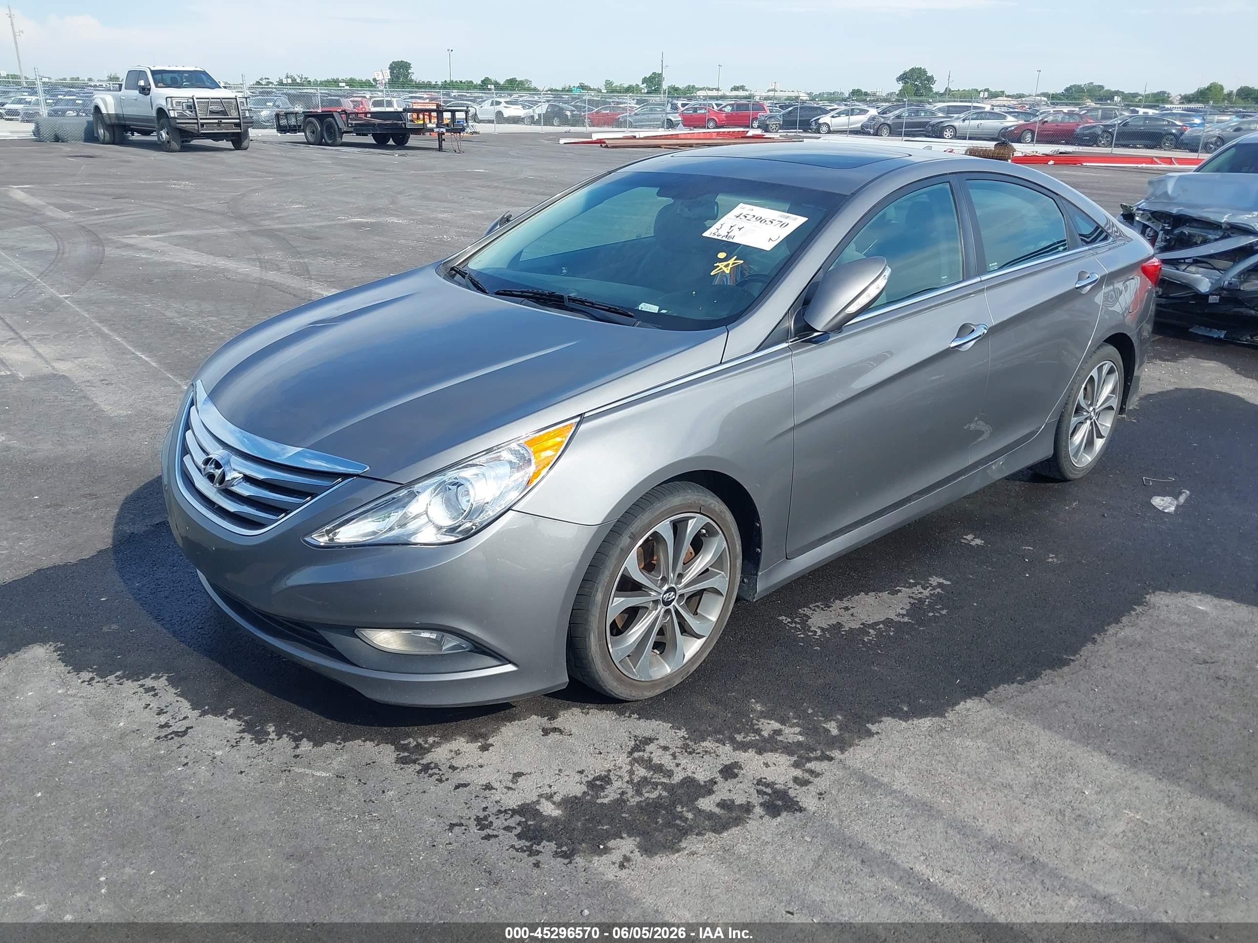 2014 Hyundai Sonata Se Gray vin: 5NPEC4AC7EH824701