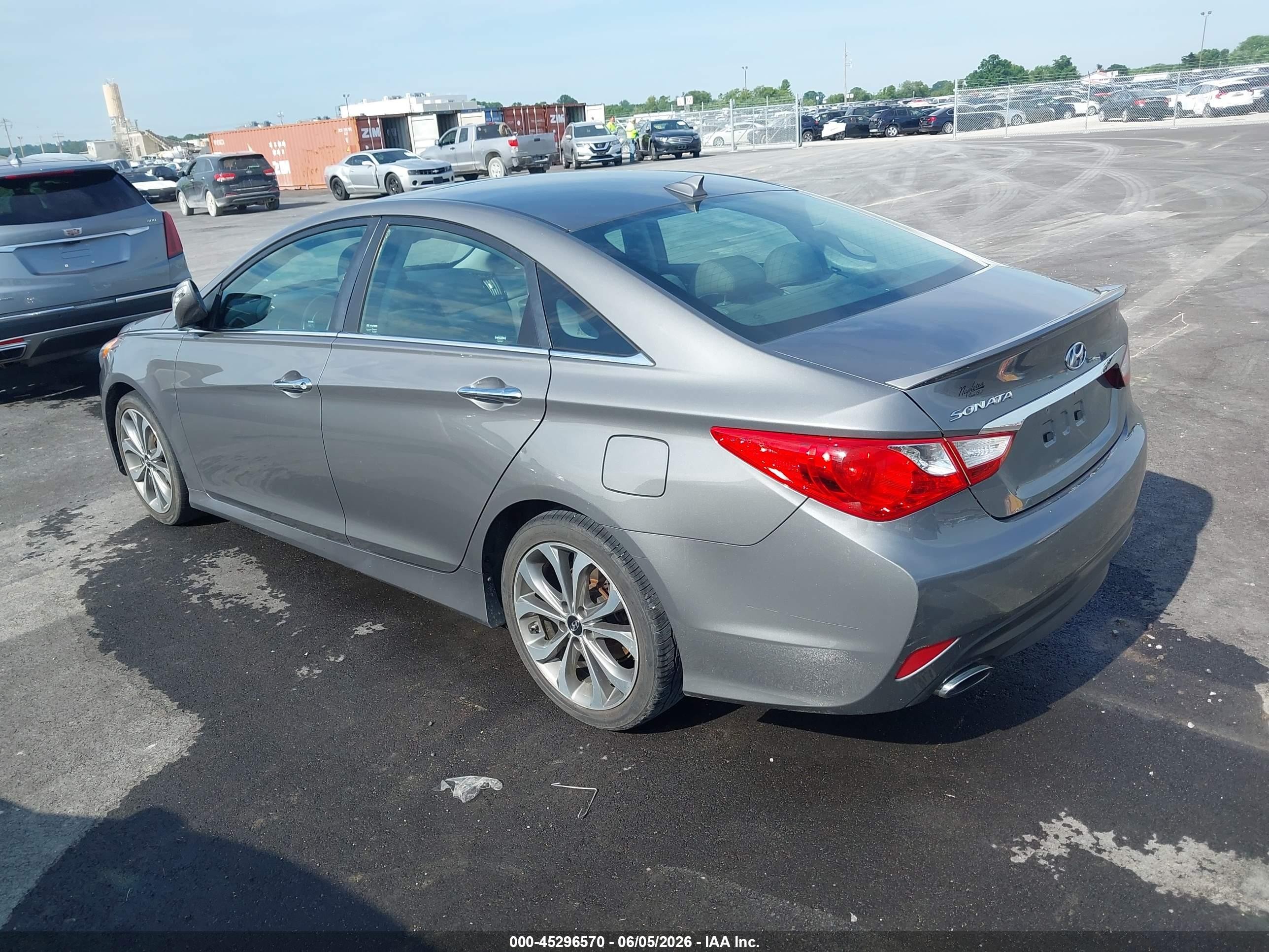 2014 Hyundai Sonata Se Gray vin: 5NPEC4AC7EH824701