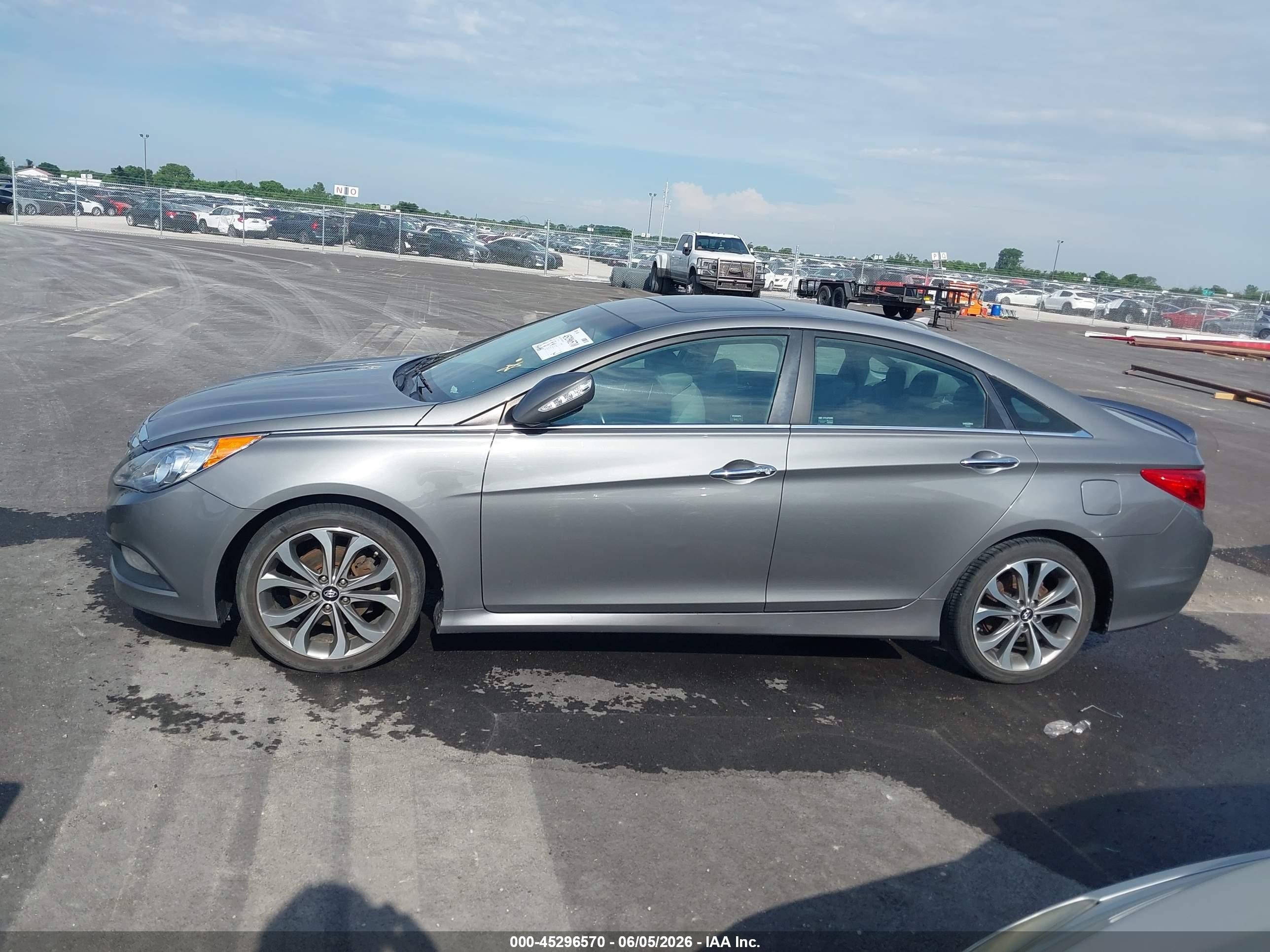 2014 Hyundai Sonata Se Gray vin: 5NPEC4AC7EH824701