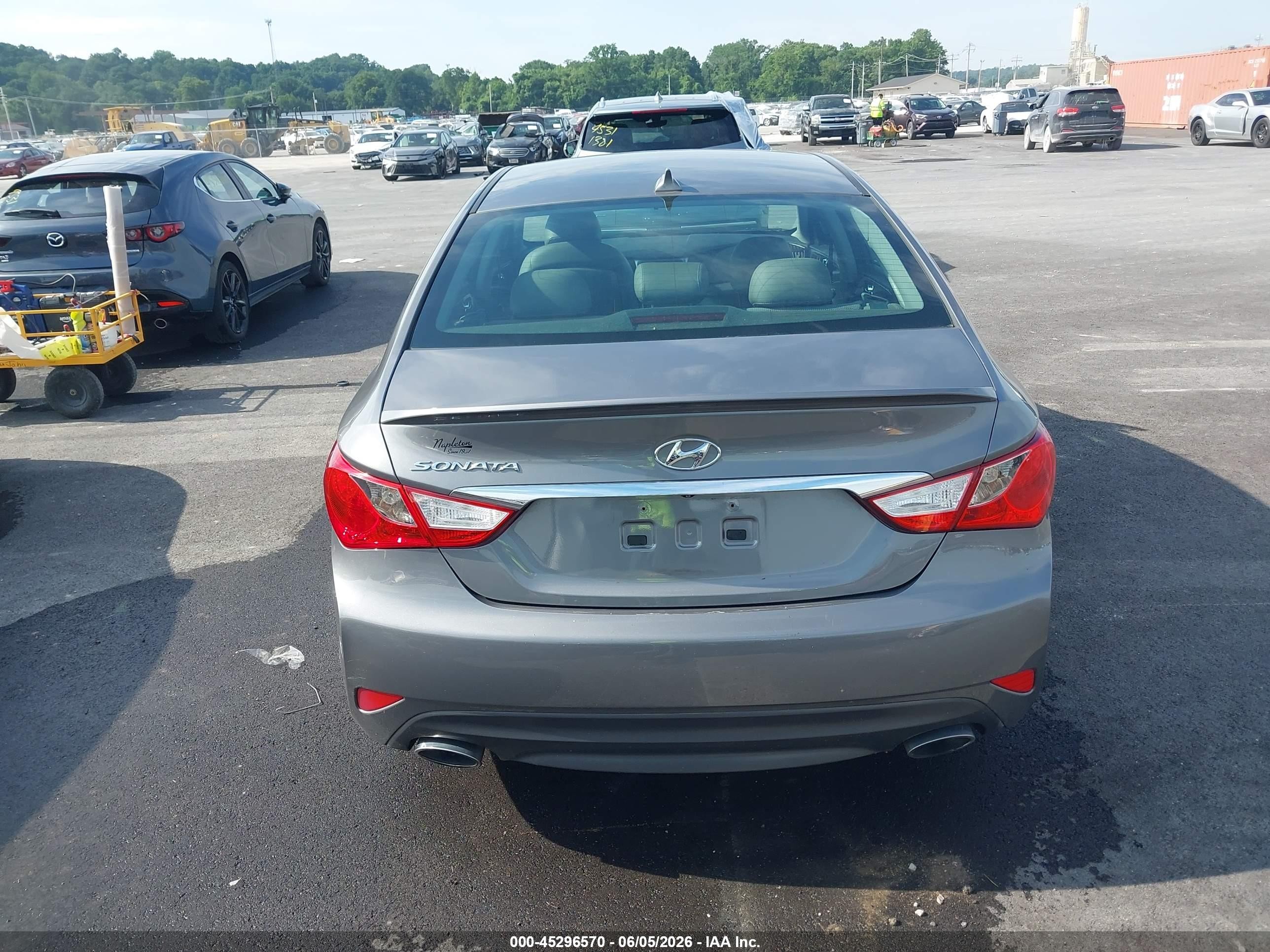 2014 Hyundai Sonata Se Gray vin: 5NPEC4AC7EH824701