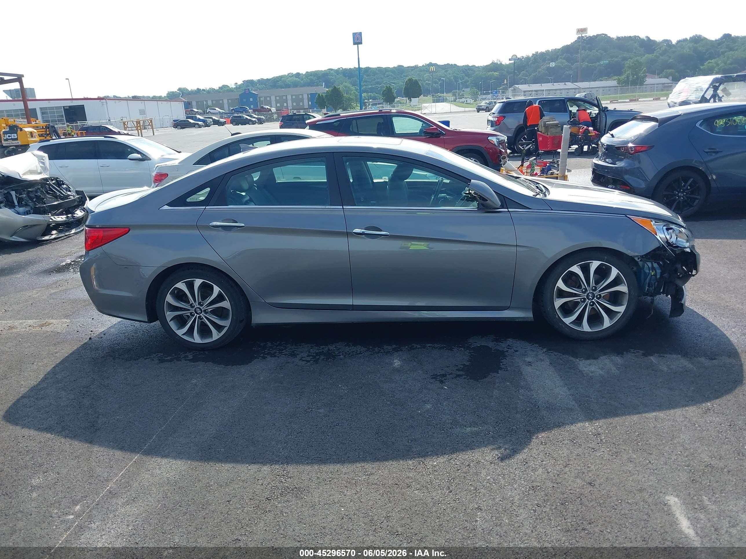 2014 Hyundai Sonata Se Gray vin: 5NPEC4AC7EH824701