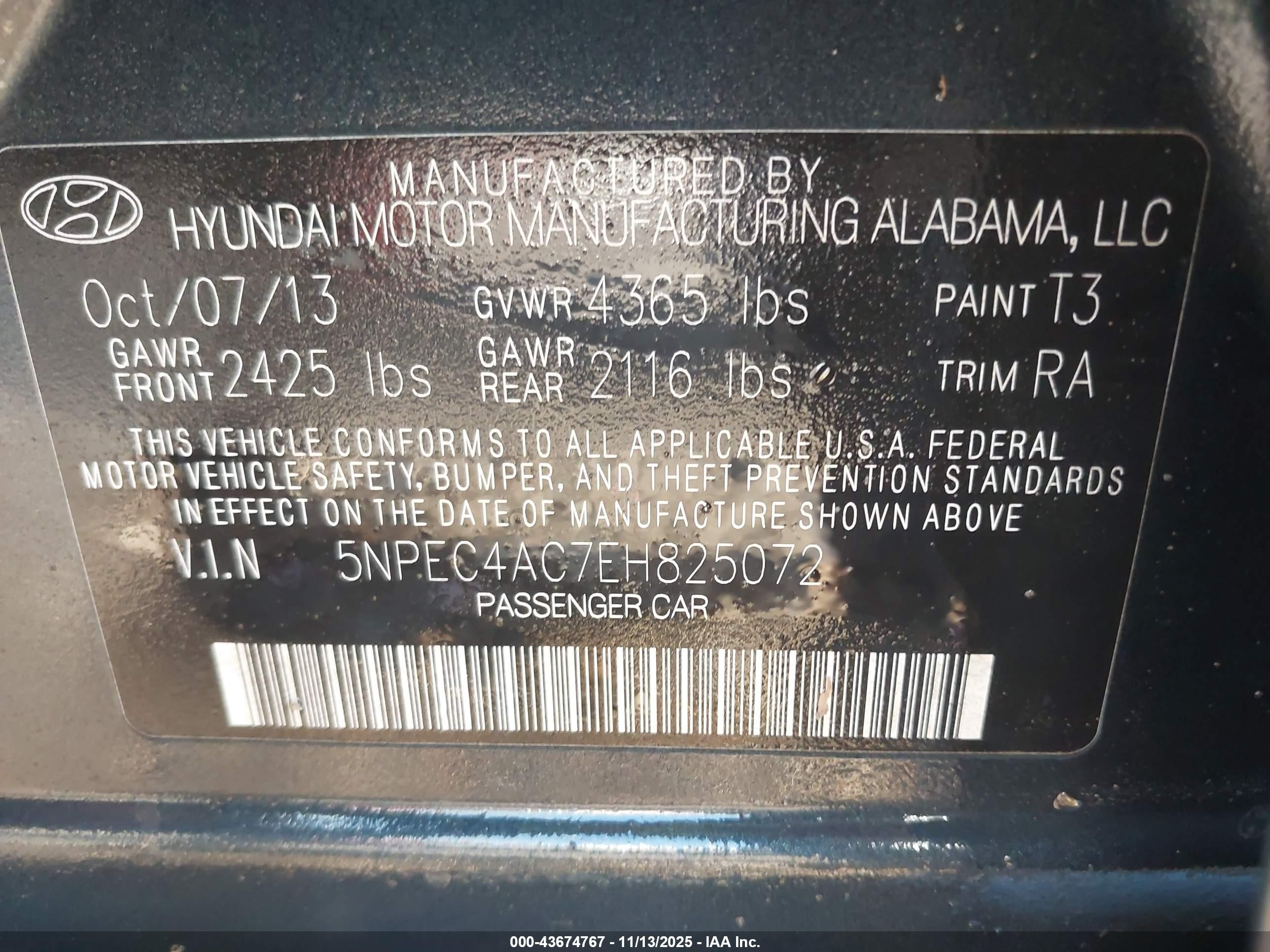2014 Hyundai Sonata Limited Black vin: 5NPEC4AC7EH825072