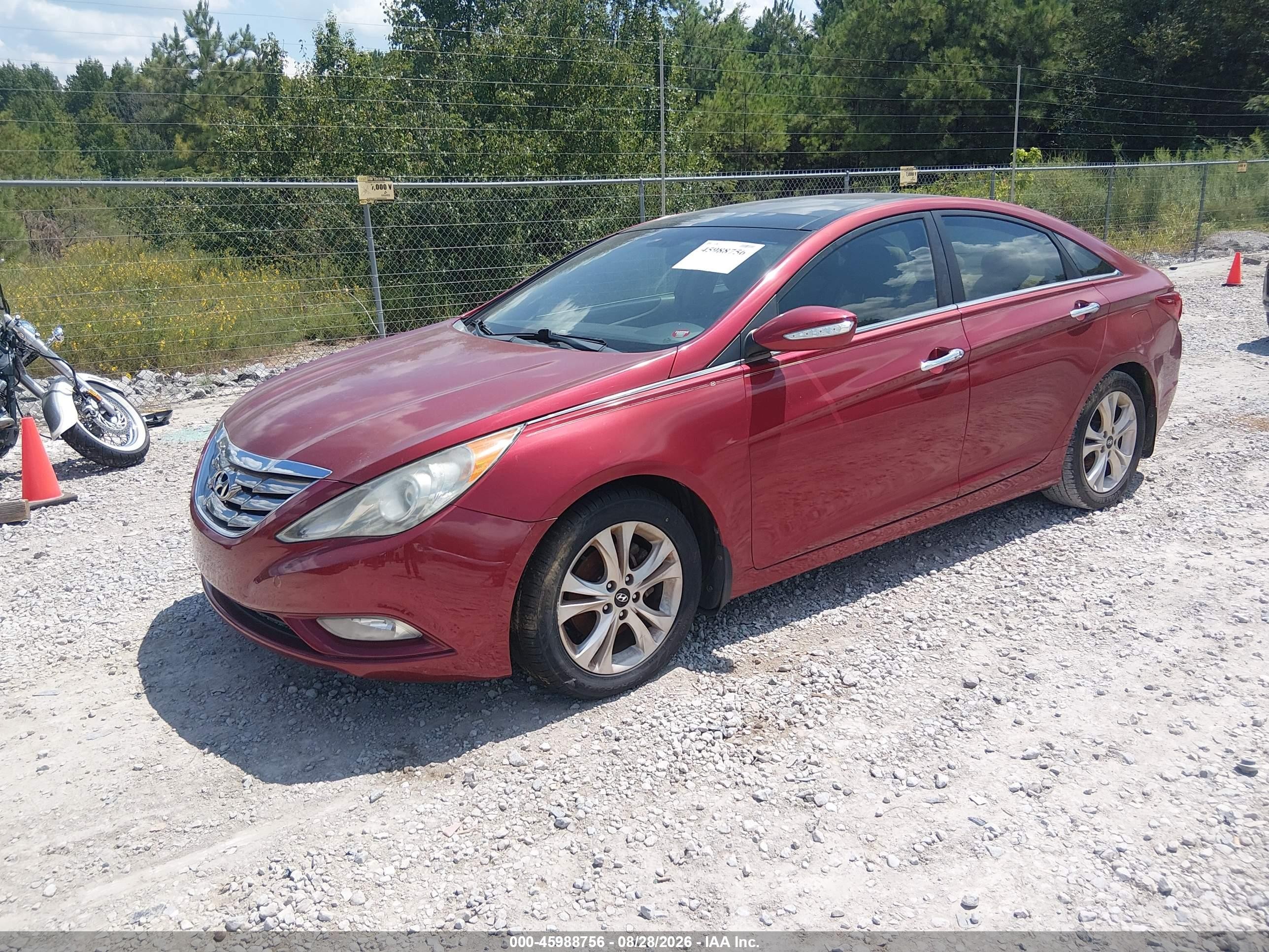 2012 Hyundai Sonata Limited Red vin: 5NPEC4AC8CH329050