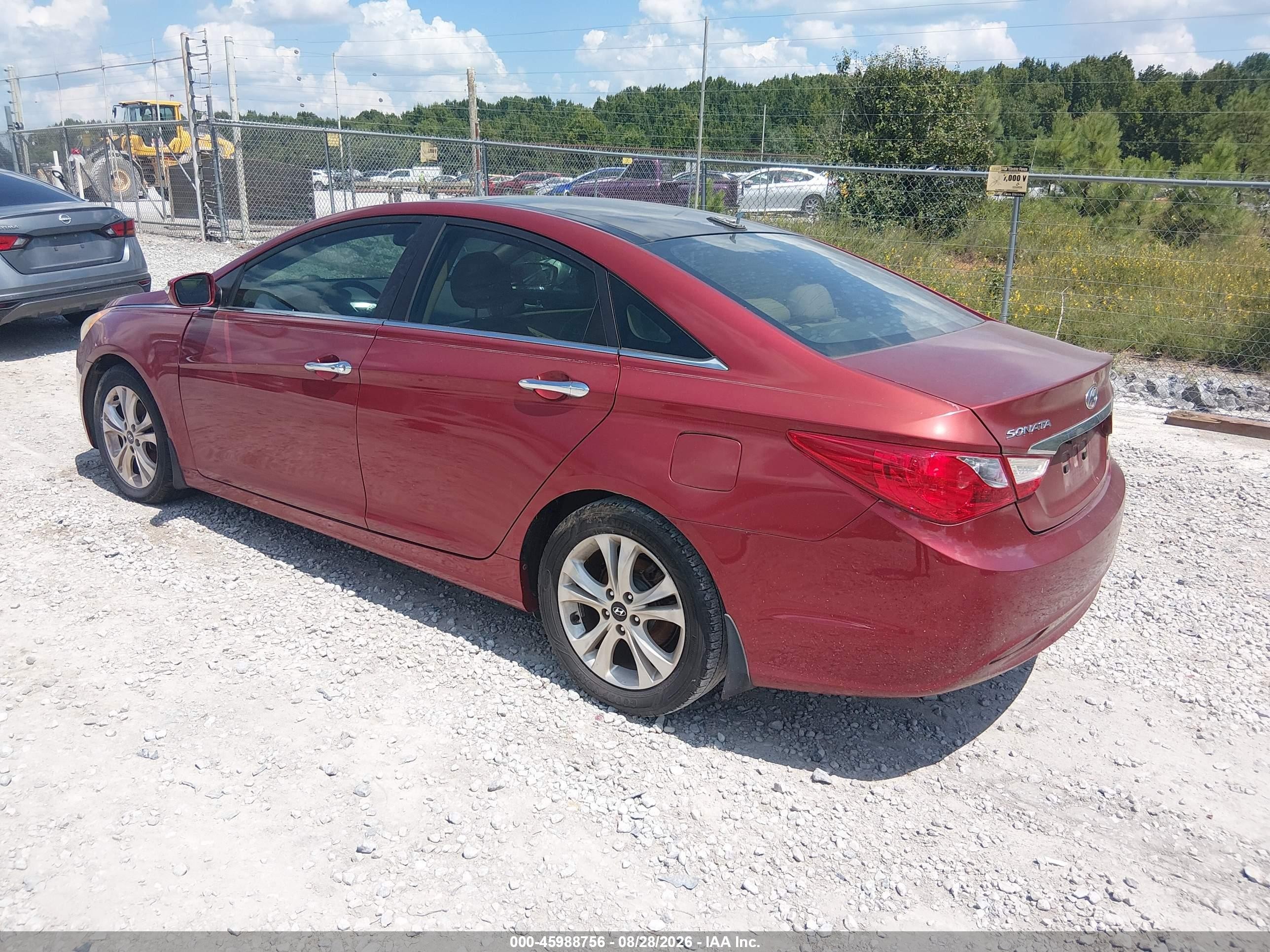 2012 Hyundai Sonata Limited Red vin: 5NPEC4AC8CH329050