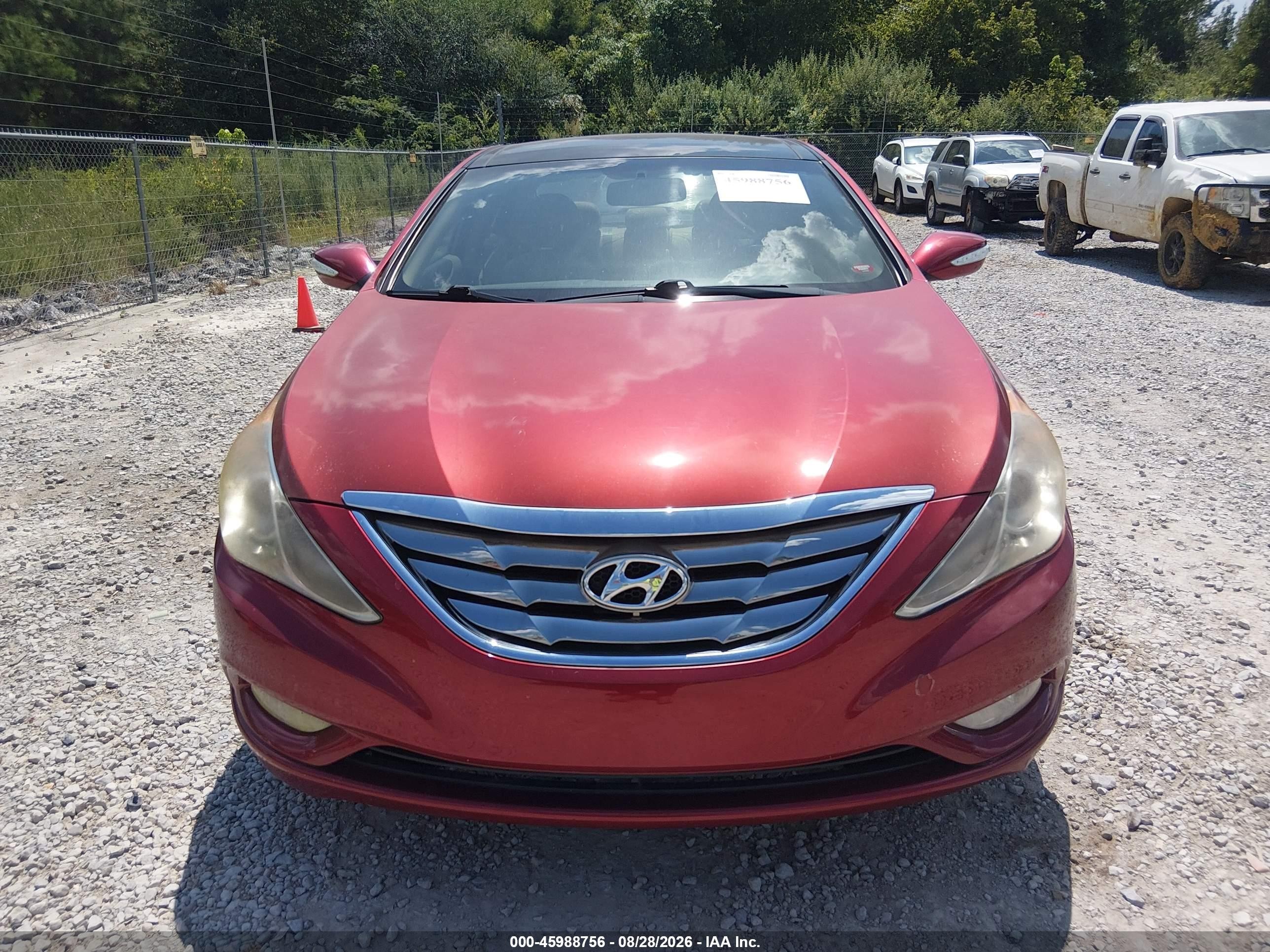 2012 Hyundai Sonata Limited Red vin: 5NPEC4AC8CH329050