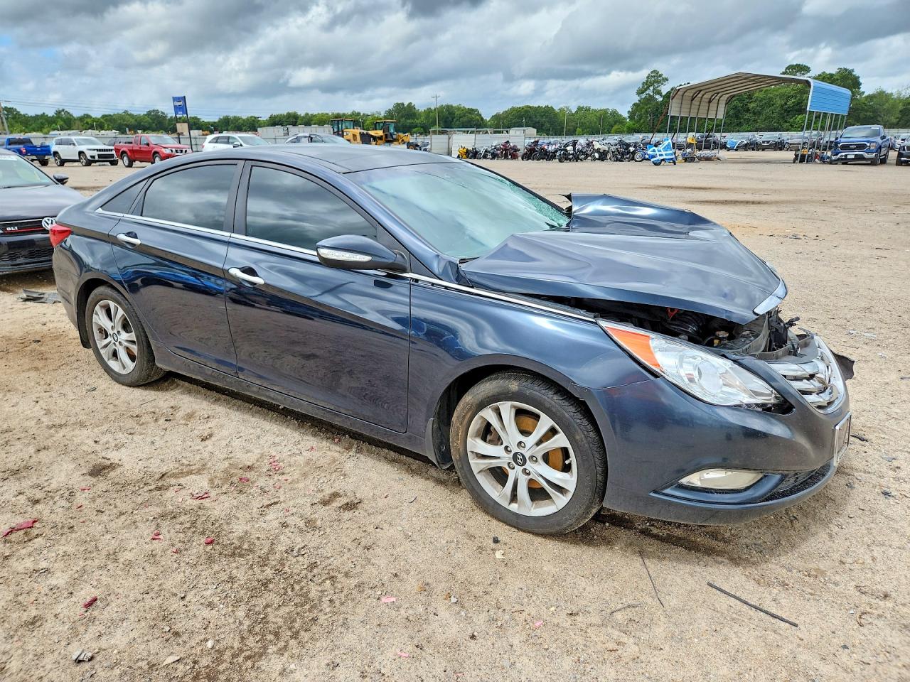 2012 Hyundai Sonata Limited Синий vin: 5NPEC4AC8CH331980