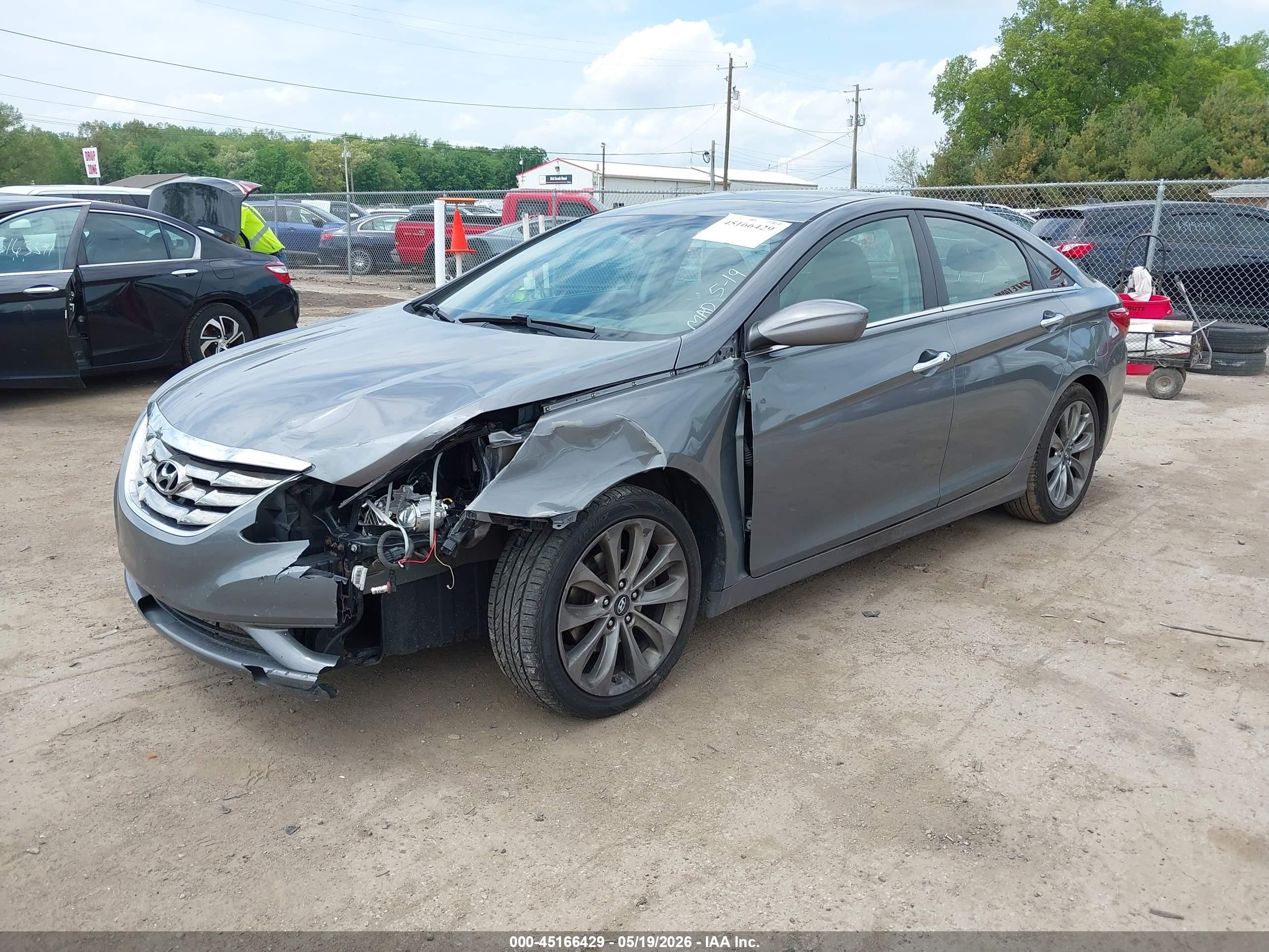 2012 Hyundai Sonata Se Gray vin: 5NPEC4AC8CH343479