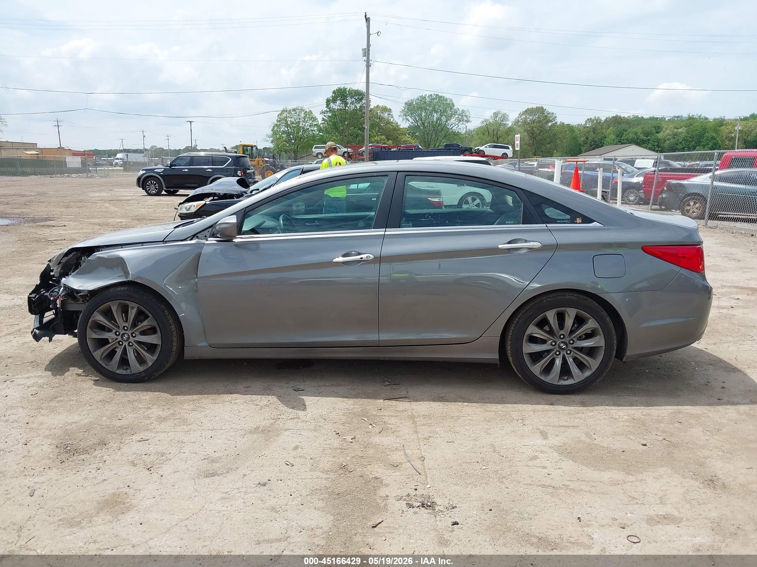 2012 Hyundai Sonata Se Gray vin: 5NPEC4AC8CH343479