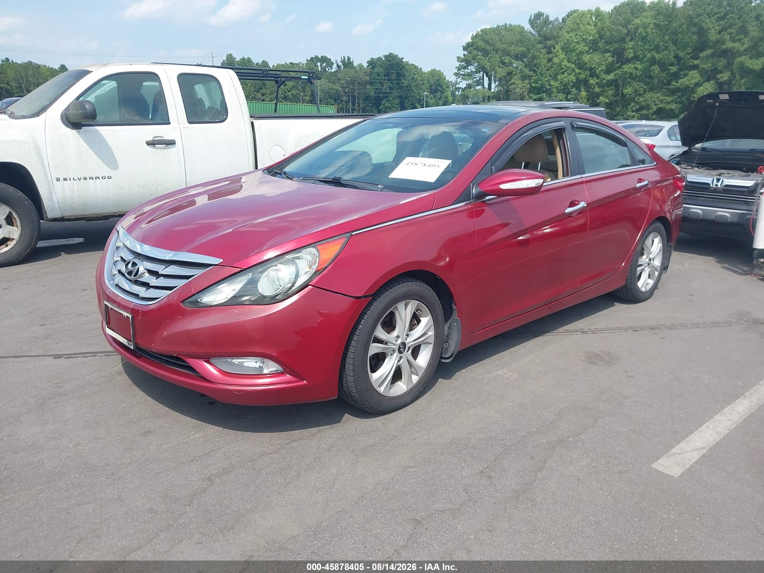 2012 Hyundai Sonata Limited Red vin: 5NPEC4AC8CH389684