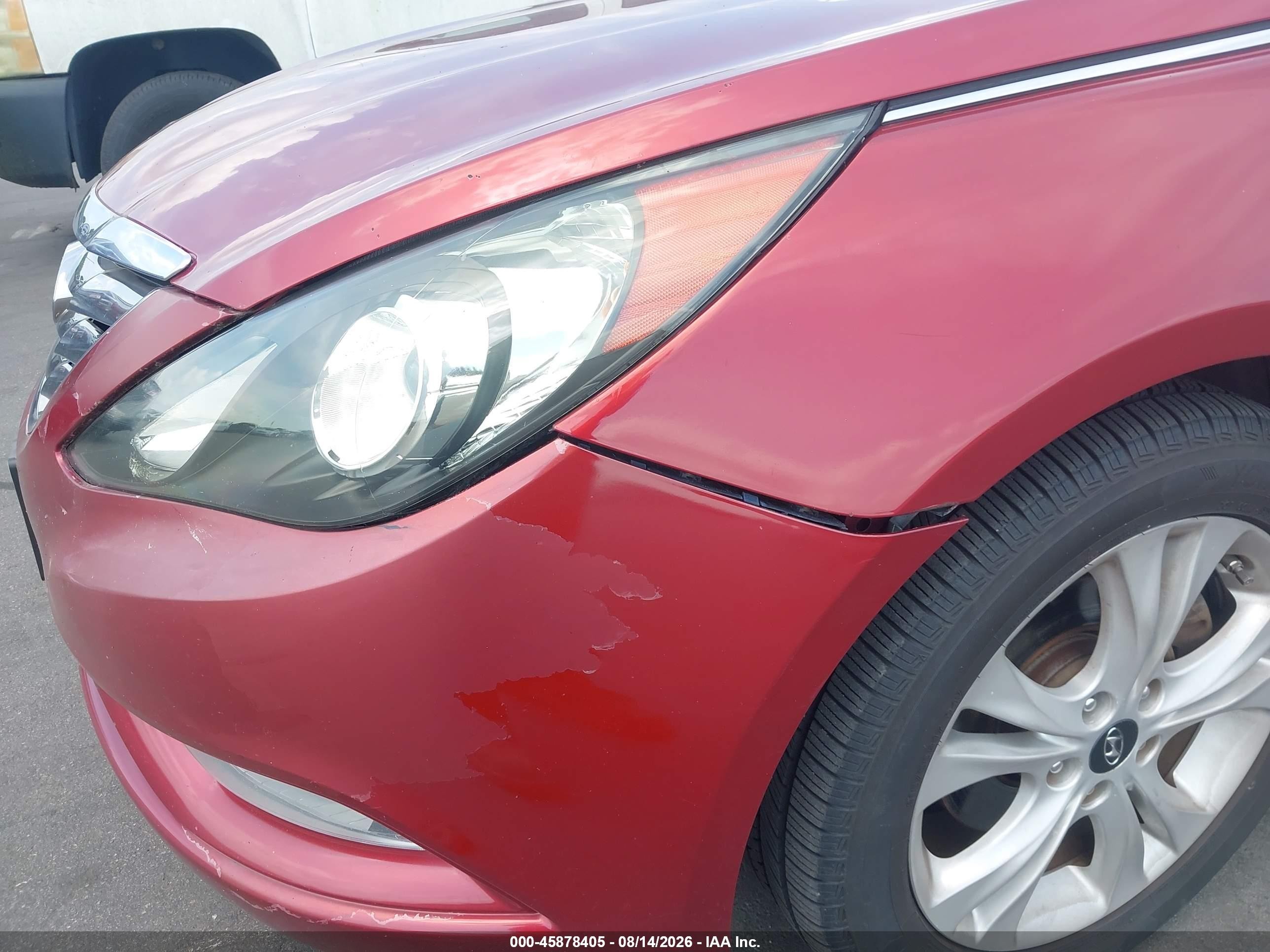2012 Hyundai Sonata Limited Red vin: 5NPEC4AC8CH389684
