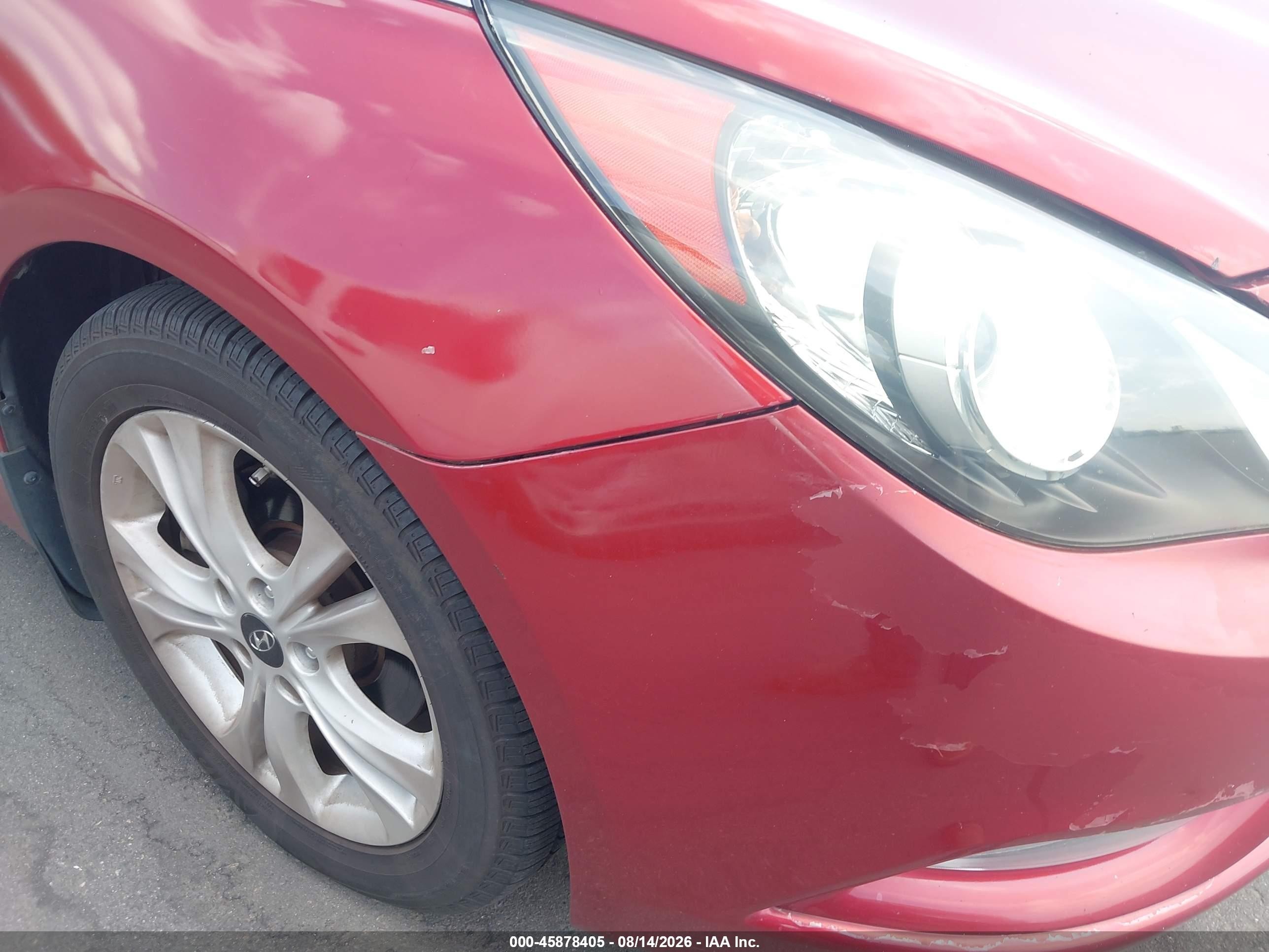 2012 Hyundai Sonata Limited Red vin: 5NPEC4AC8CH389684